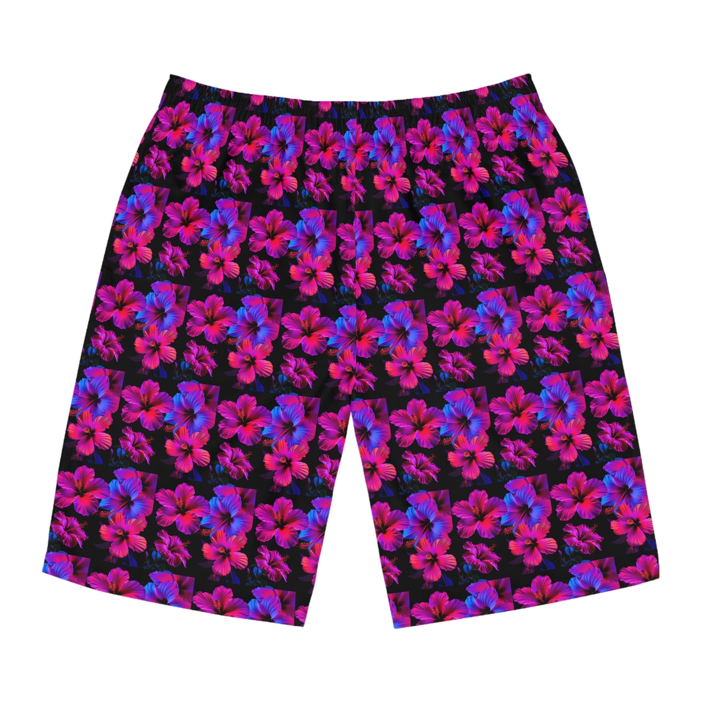 Men's Customizable Board Shorts  Hibiscus Flower Swim Trunks