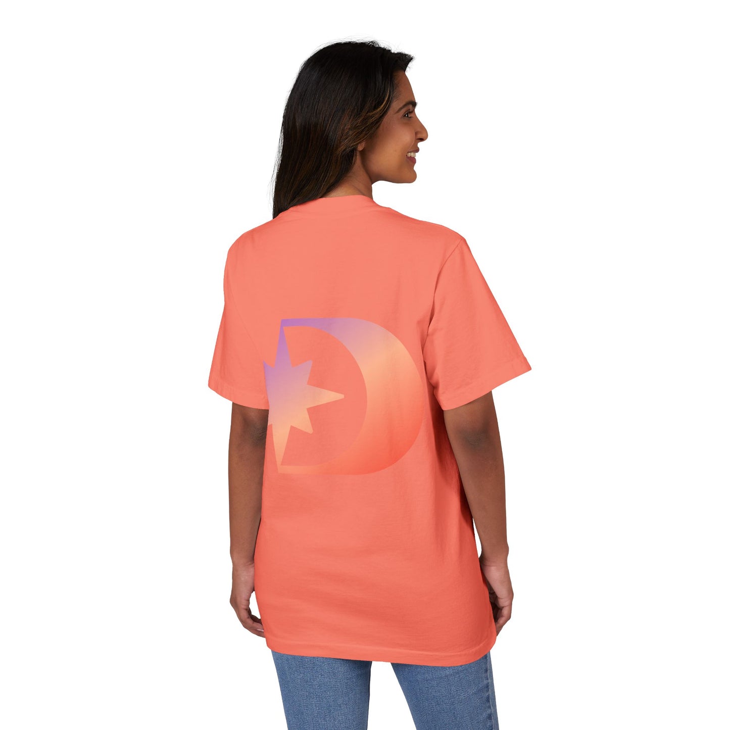 Customizable Unisex Garment-Dyed Drop-Shoulder T-Shirt