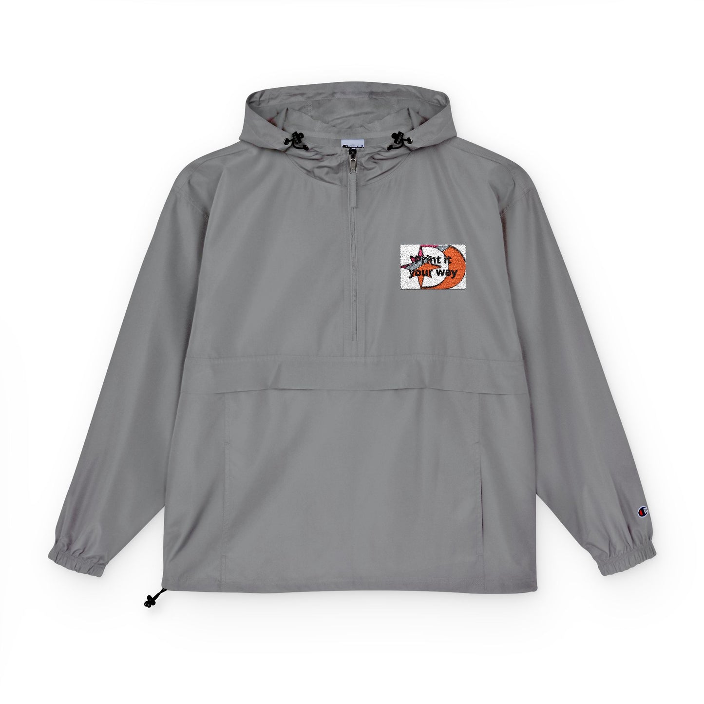 Champion Packable Anorak Jacket with Customizable Chest Patch