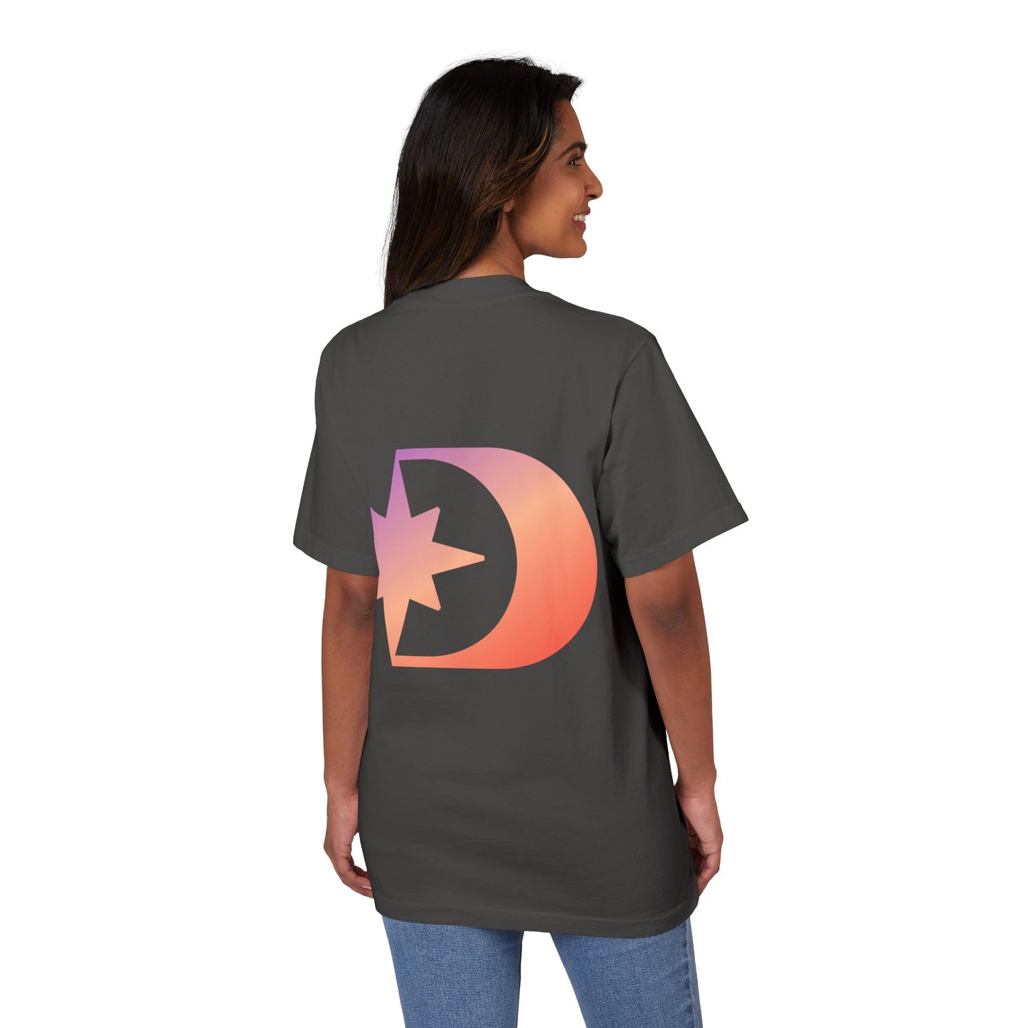 Customizable Unisex Garment-Dyed Drop-Shoulder T-Shirt