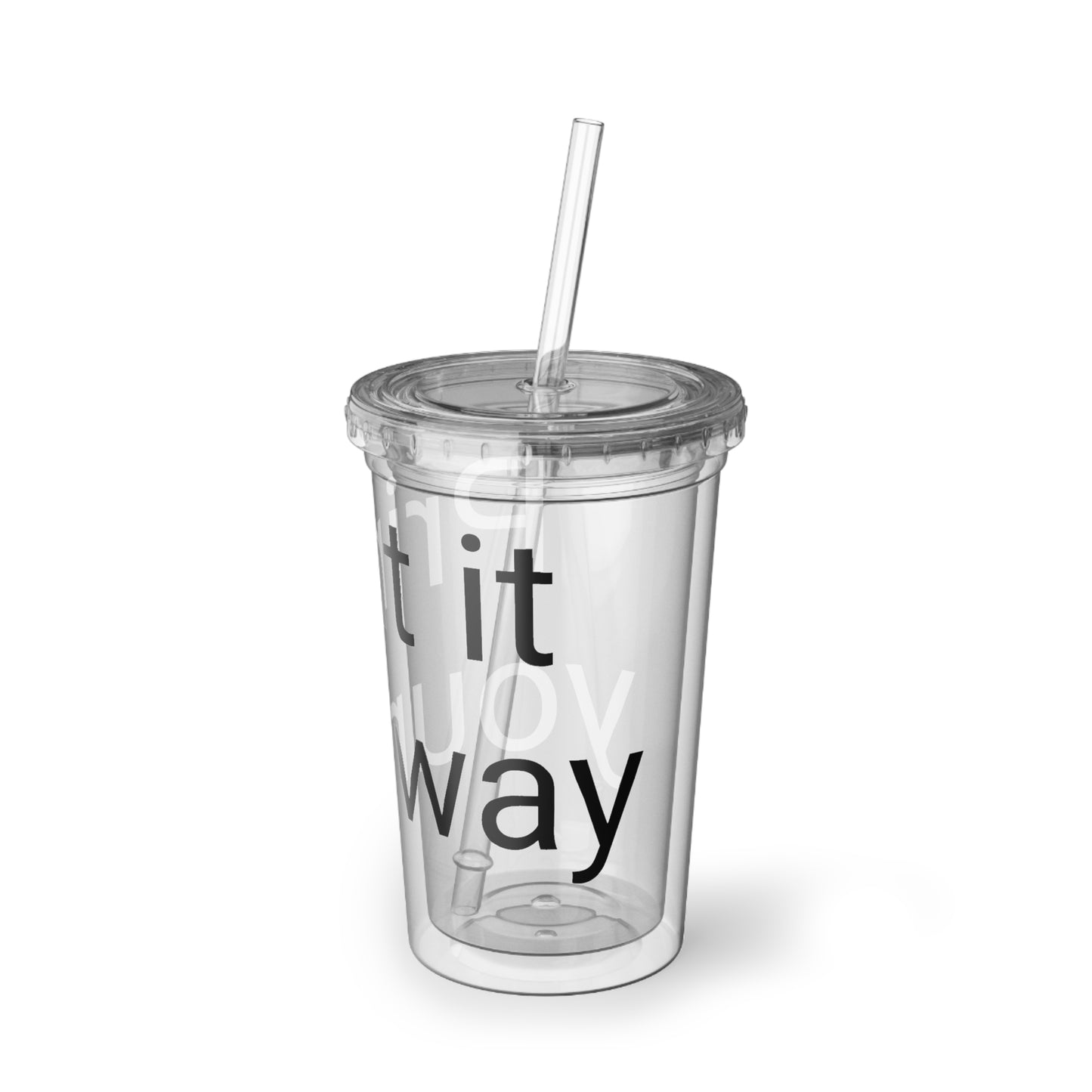 Trendy Acrylic Cup, Reusable Drink Tumbler, Motivational Travel Mug, Personalized Gift, Eco-Friendly Beverage Container