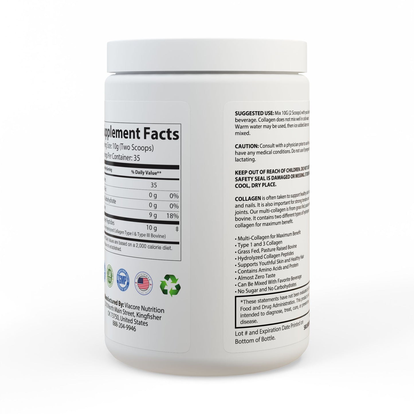 Dilatancy Collagen Peptides Type I & III Supplement (350g, 12.3oz)