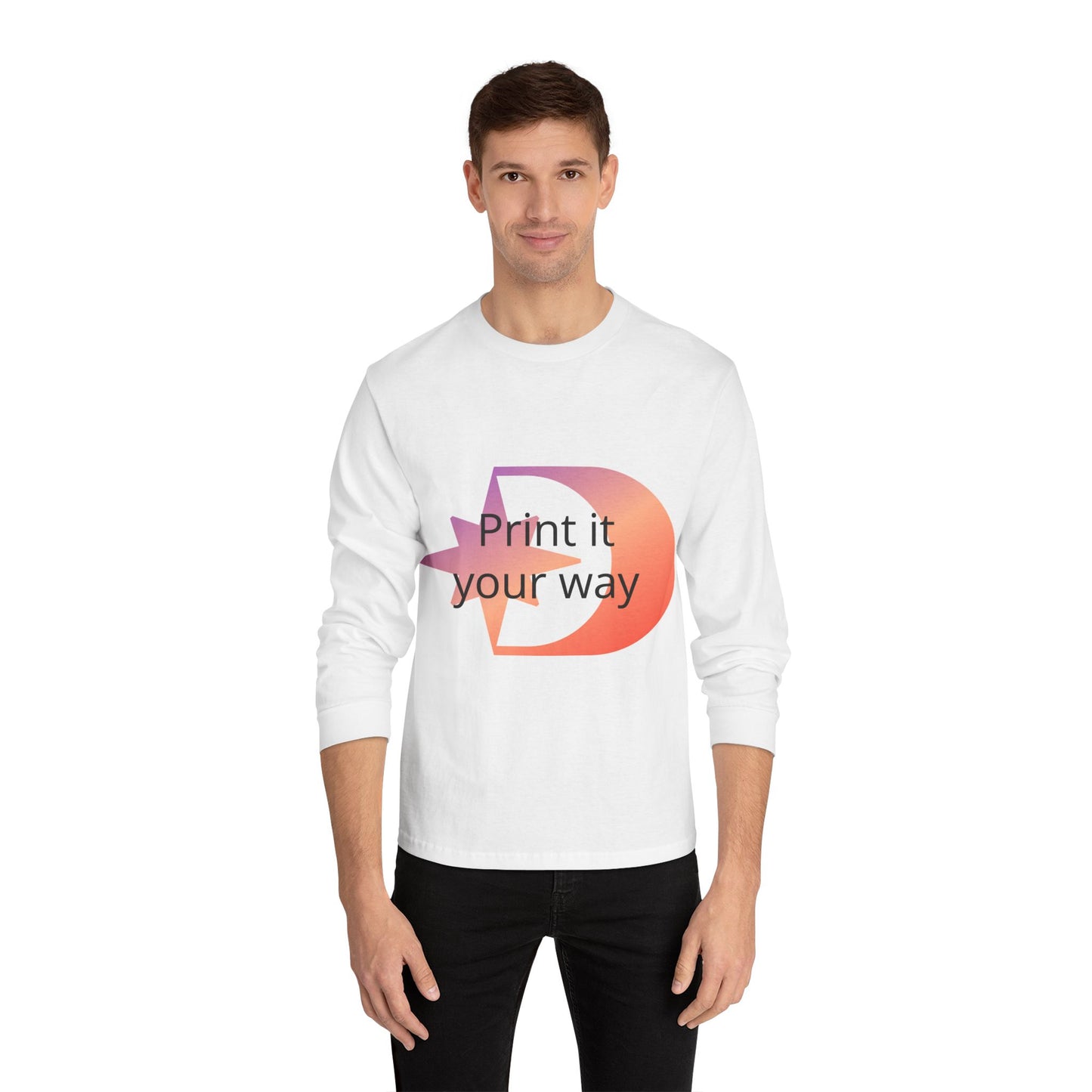 American Apparel Customizable Graphic Long Sleeve Tee Customizable