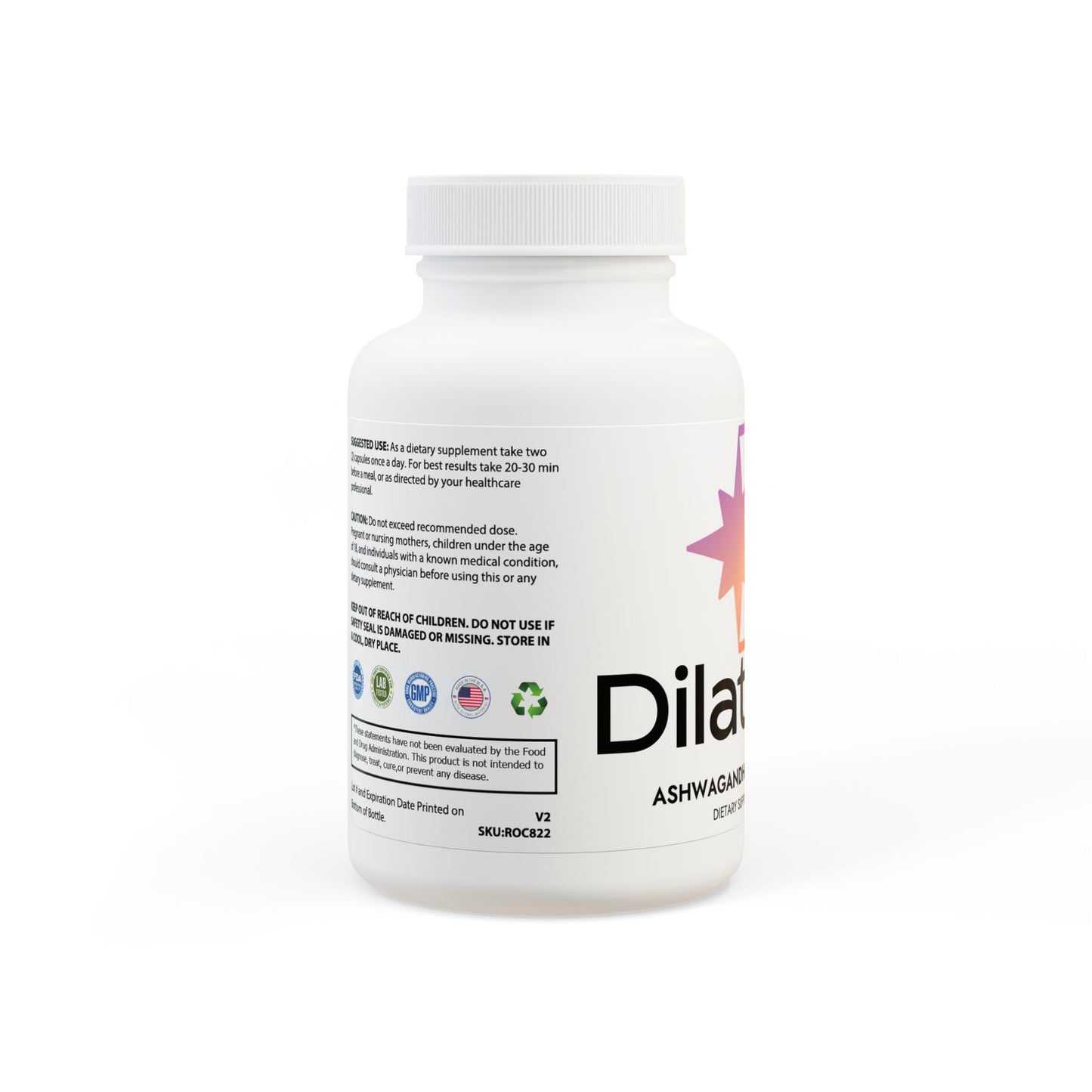 Dilatancy Ashwagandha and Black Pepper Supplement (60 capsules)