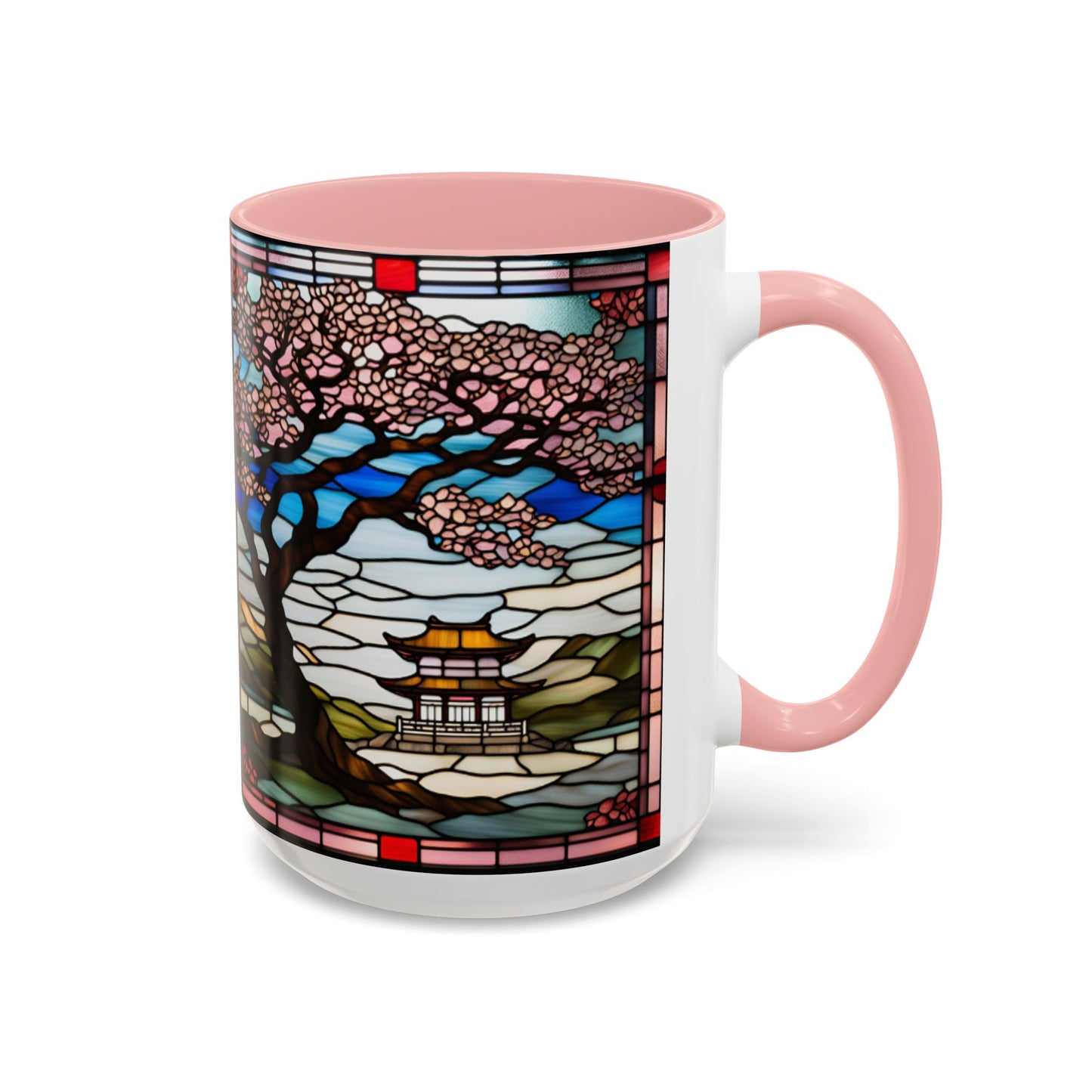 Cherry Blossom Accent Coffee Mug, Aesthetic Floral Mug, Tea Lover Gift, Spring Decor, Unique Housewarming, Ceramic Cup