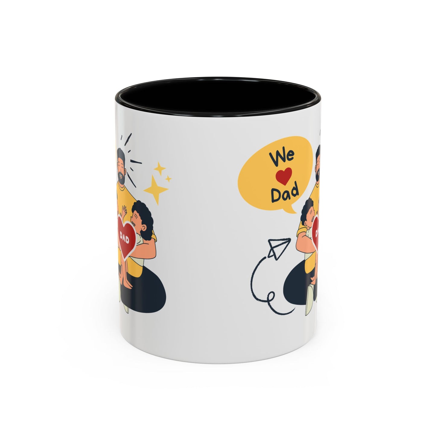 Father's Day Gift Accent Coffee Mug, Dad Ever, 11oz Funny Tea Cup, Birthday Present from Kids, Best Dad Mug, Christmas Gift for Dad