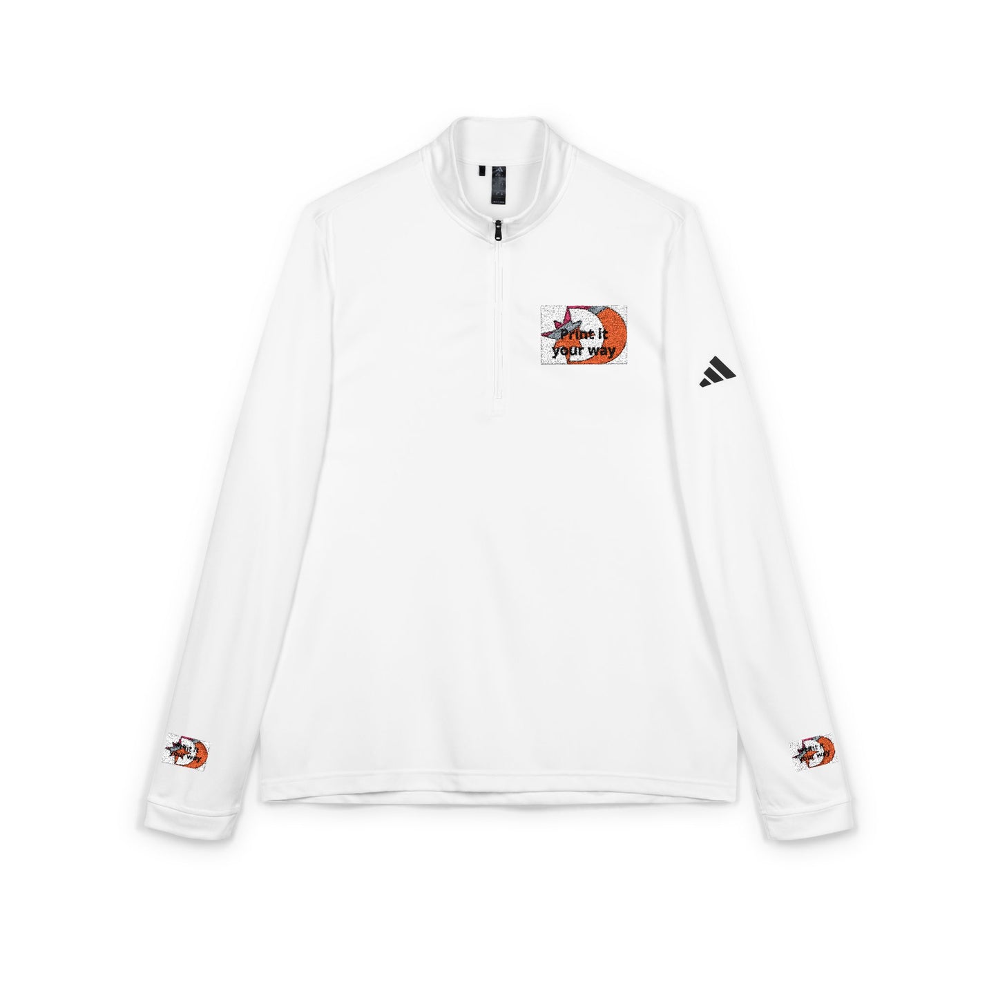 Adidas Embroidered Customizable  Quarter-Zip Pullover