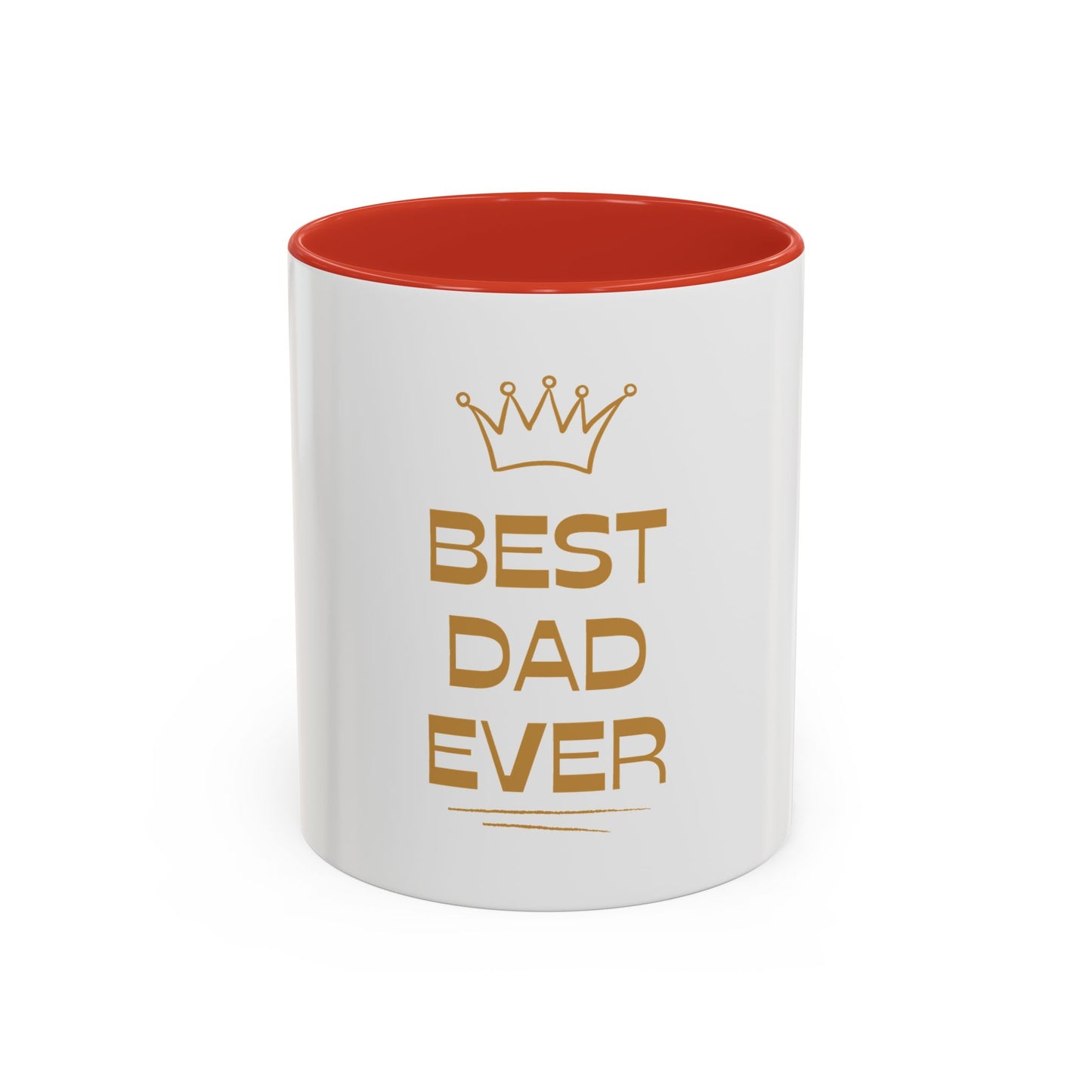 Best Dad Ever Accent Coffee Mug - Perfect Gift for Father's Day, Birthday, Dad's Appreciation, Coffee Lover, Personalized Mug