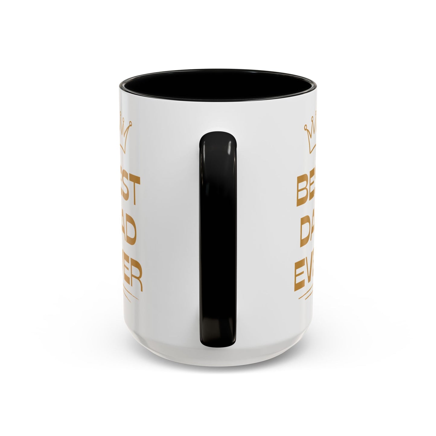 Best Dad Ever Accent Coffee Mug - Perfect Gift for Father's Day, Birthday, Dad's Appreciation, Coffee Lover, Personalized Mug