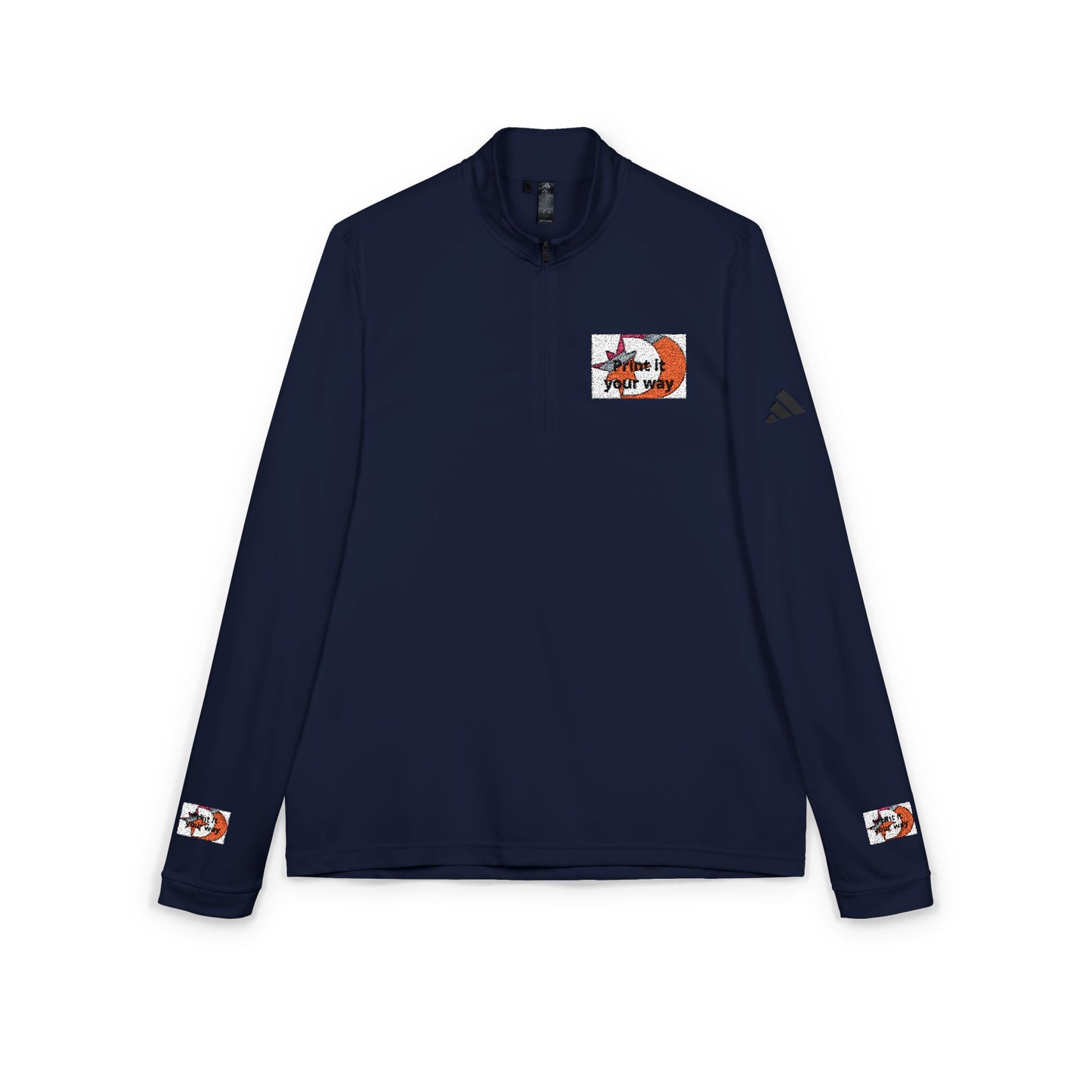 Adidas Embroidered Customizable  Quarter-Zip Pullover