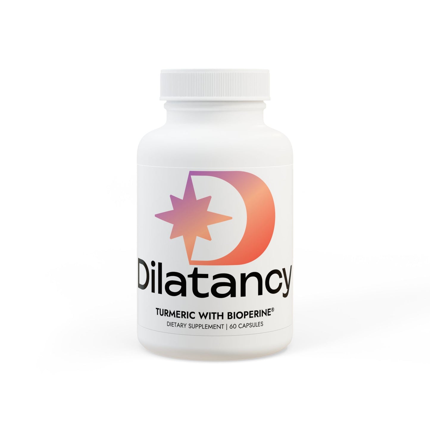 Dilatancy Turmeric with BioPerine® (Black Pepper Fruit Extract) Supplement (60 Capsules)