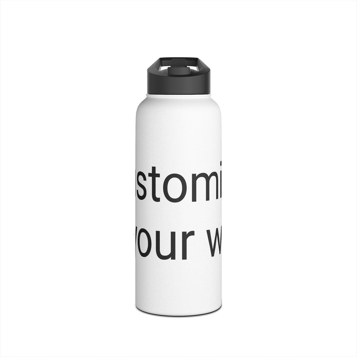 Custom Stainless Steel Water Bottle - Motivational Drinkware for Outdoors, Gym, School, Travel, Fitness - Ideal Gift for Active Lifestyles