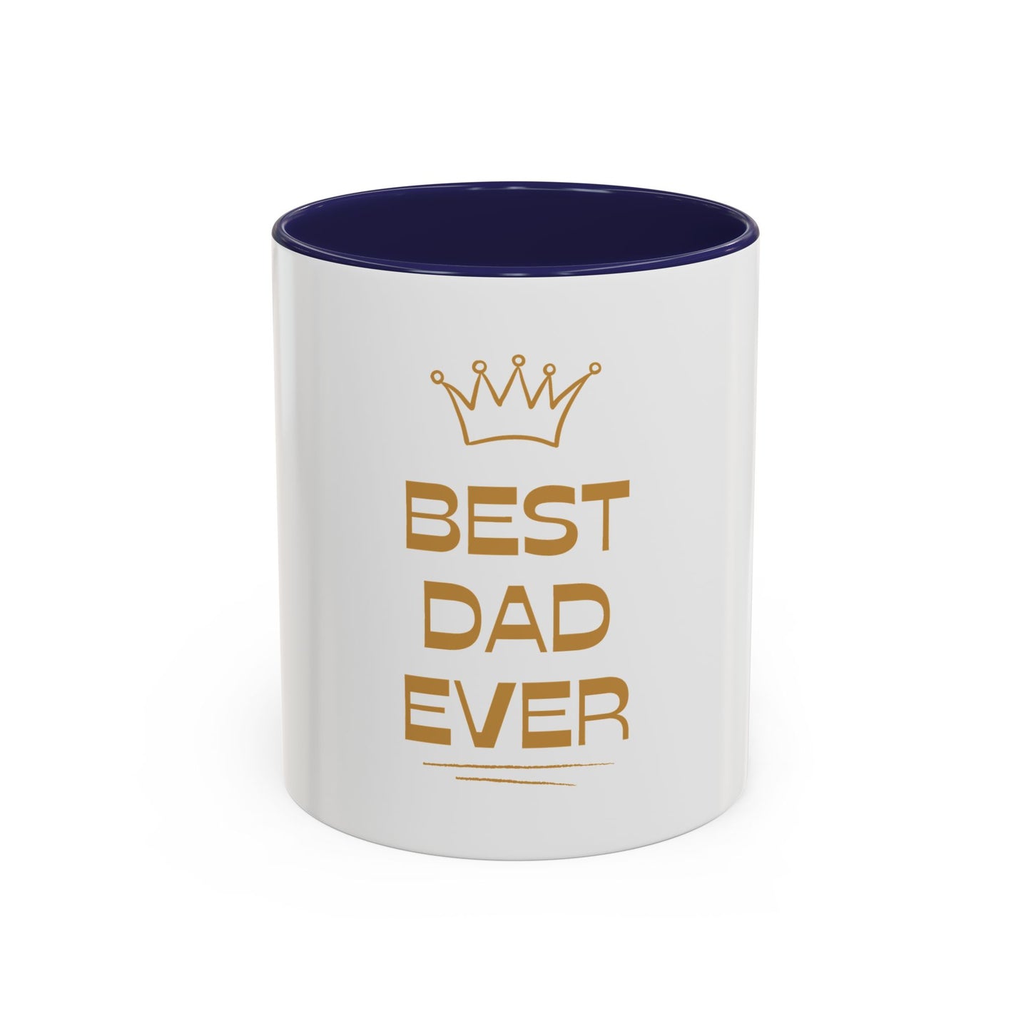 Best Dad Ever Accent Coffee Mug - Perfect Gift for Father's Day, Birthday, Dad's Appreciation, Coffee Lover, Personalized Mug