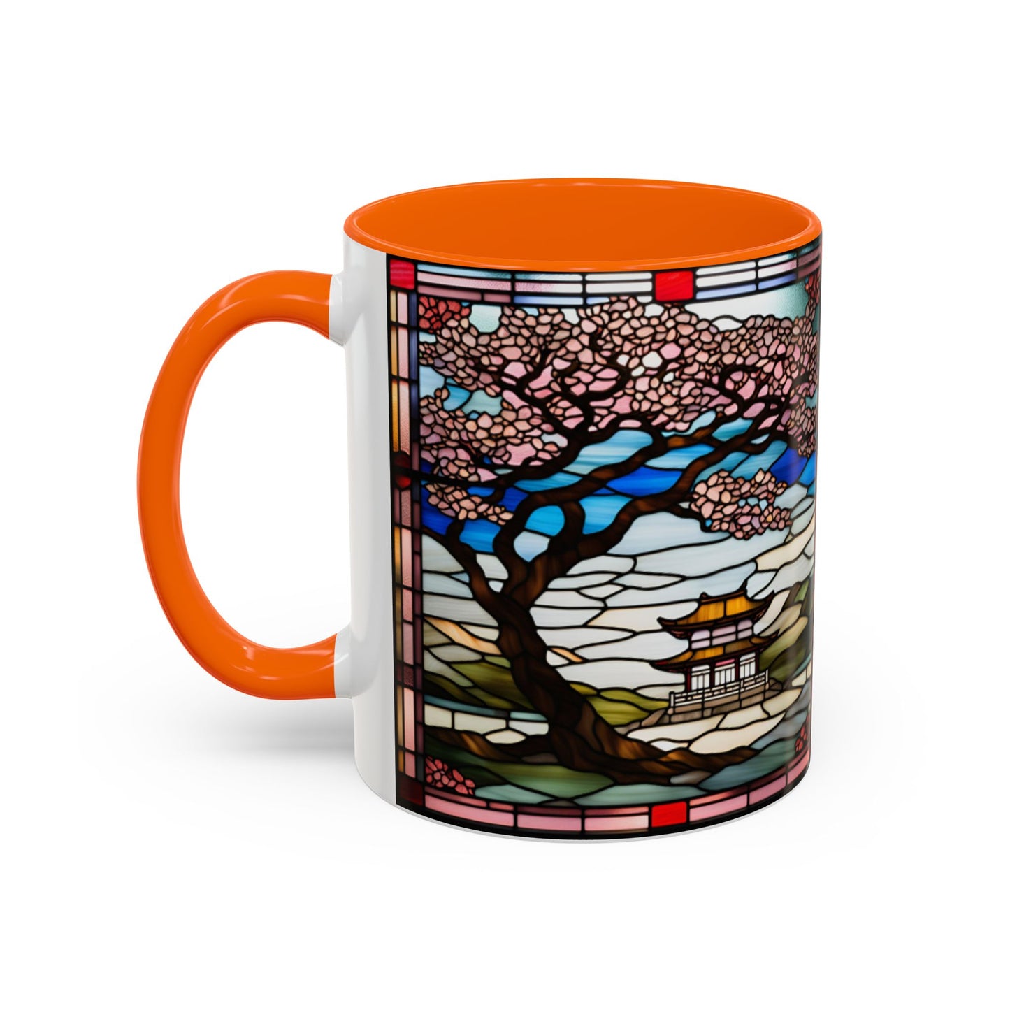 Cherry Blossom Accent Coffee Mug, Aesthetic Floral Mug, Tea Lover Gift, Spring Decor, Unique Housewarming, Ceramic Cup