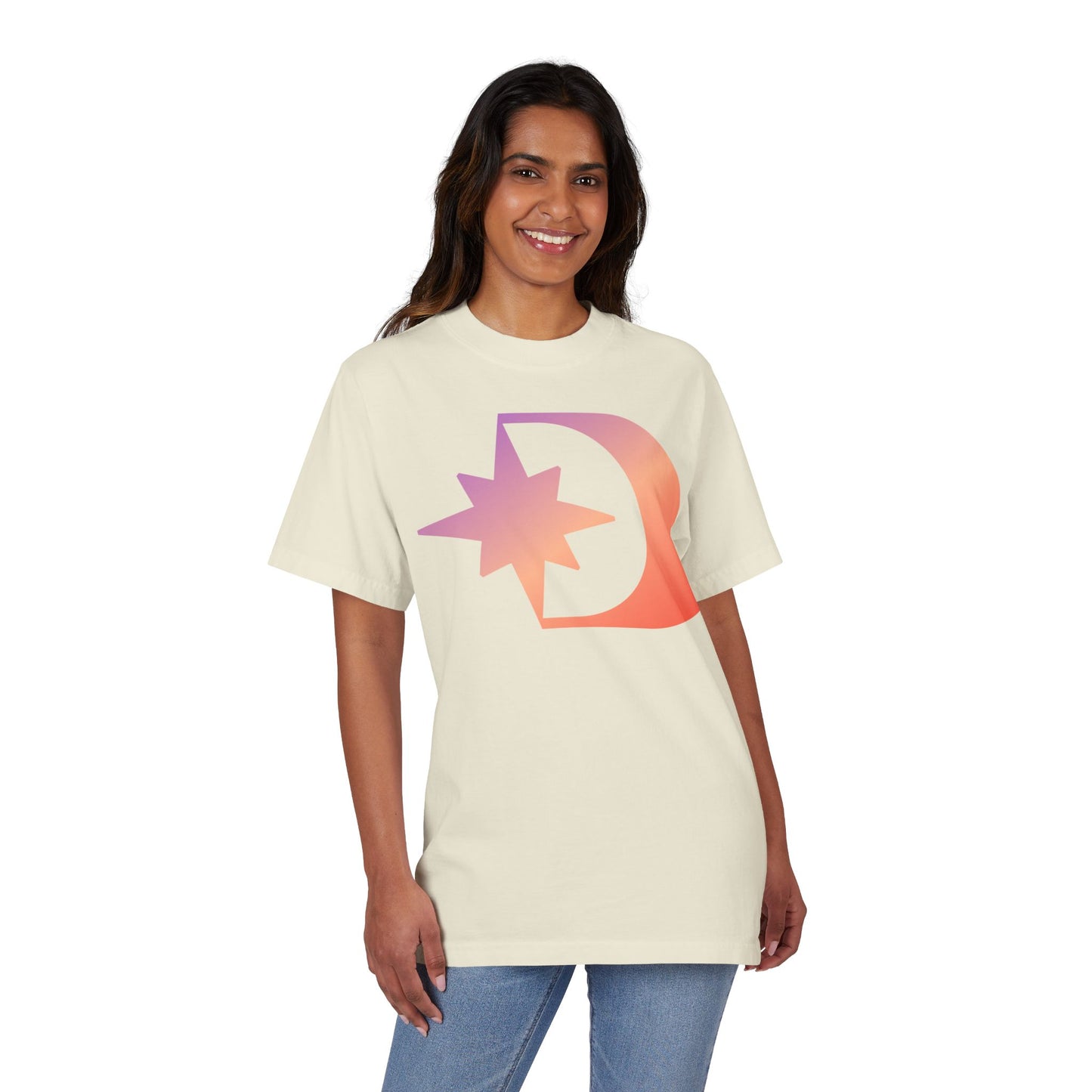 Customizable Unisex Garment-Dyed Drop-Shoulder T-Shirt