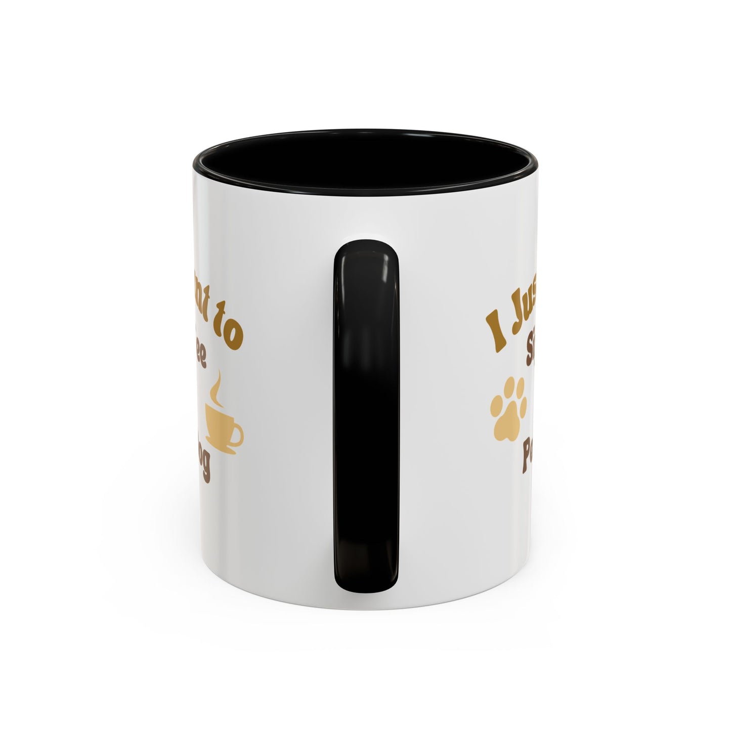 Dog Lover Accent Mug, Coffee Cup Gift, Dog Mom Dad Present, Sip and Pet Mug, Cute Canine Lover Mug, 11oz