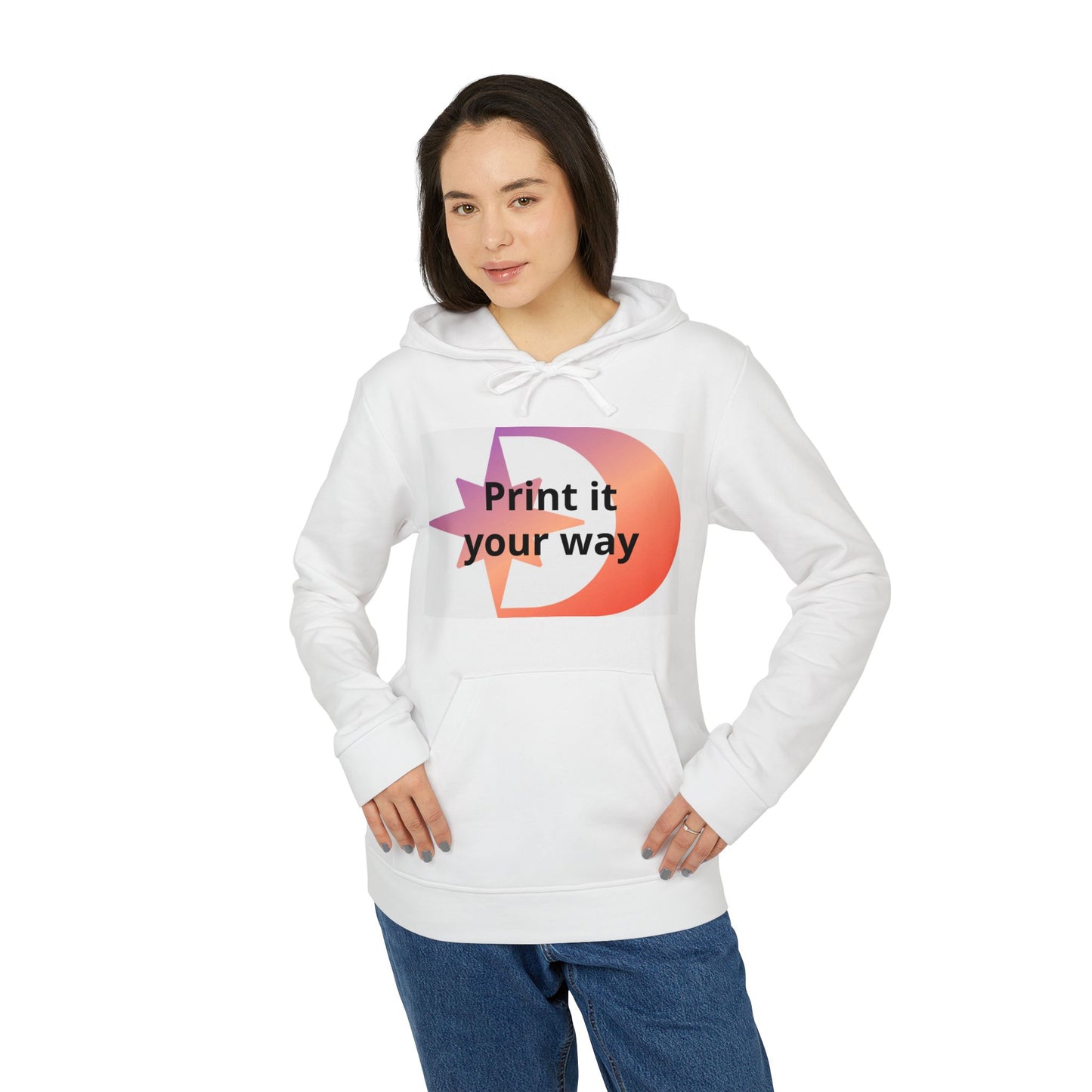 Adidas Minimalist Customizable White Hoodie