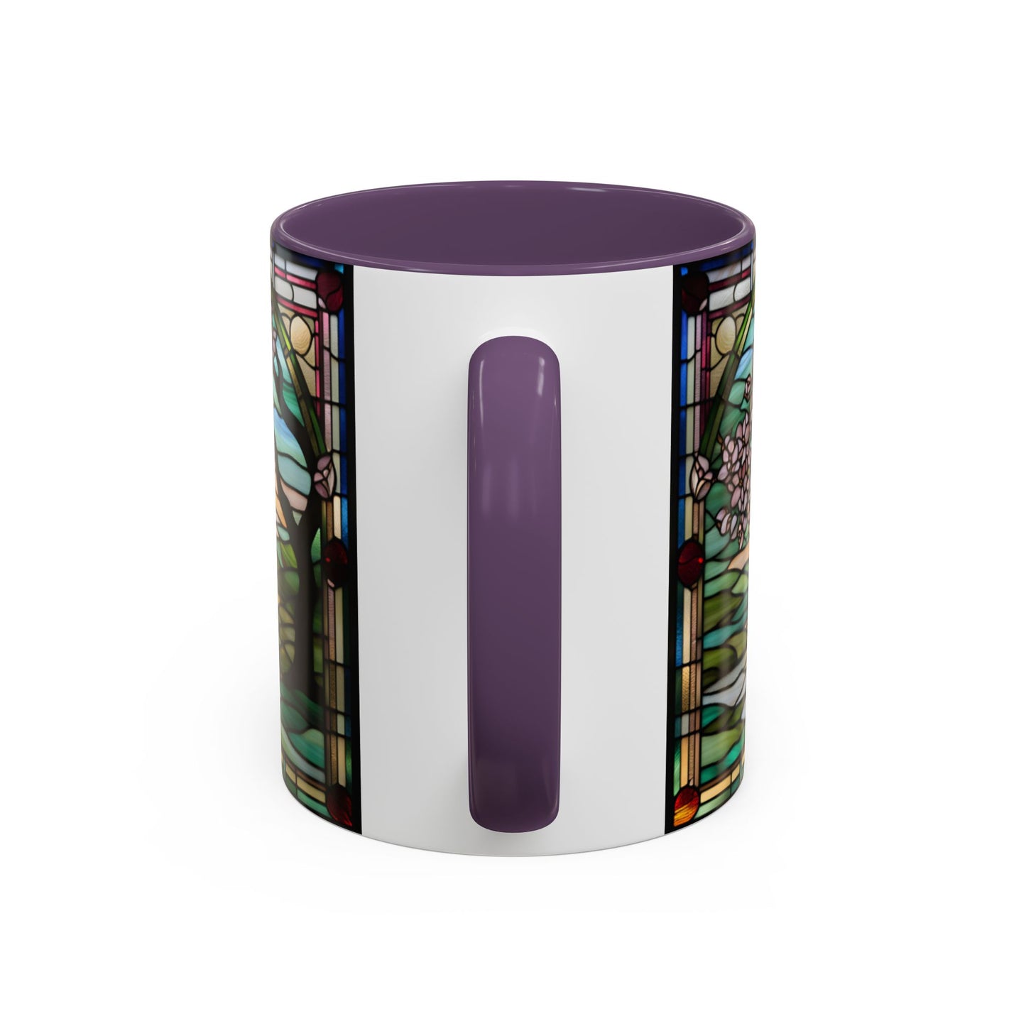 Stained Glass Cherry Blossom Mug, Nature Lover's Gift, Floral Coffee Cup, Home Decor, Spring Decor, Mother's Day Gift