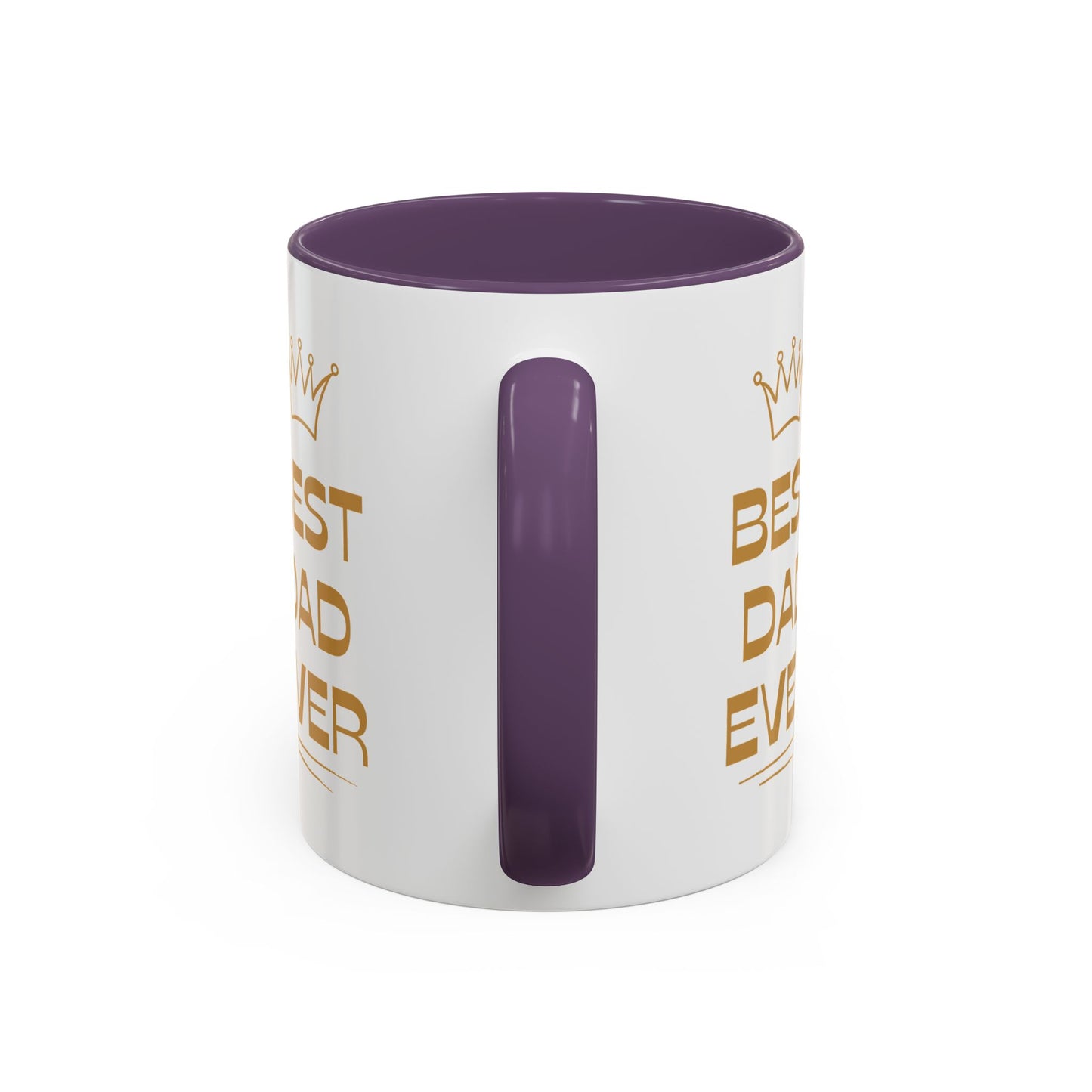 Best Dad Ever Accent Coffee Mug - Perfect Gift for Father's Day, Birthday, Dad's Appreciation, Coffee Lover, Personalized Mug
