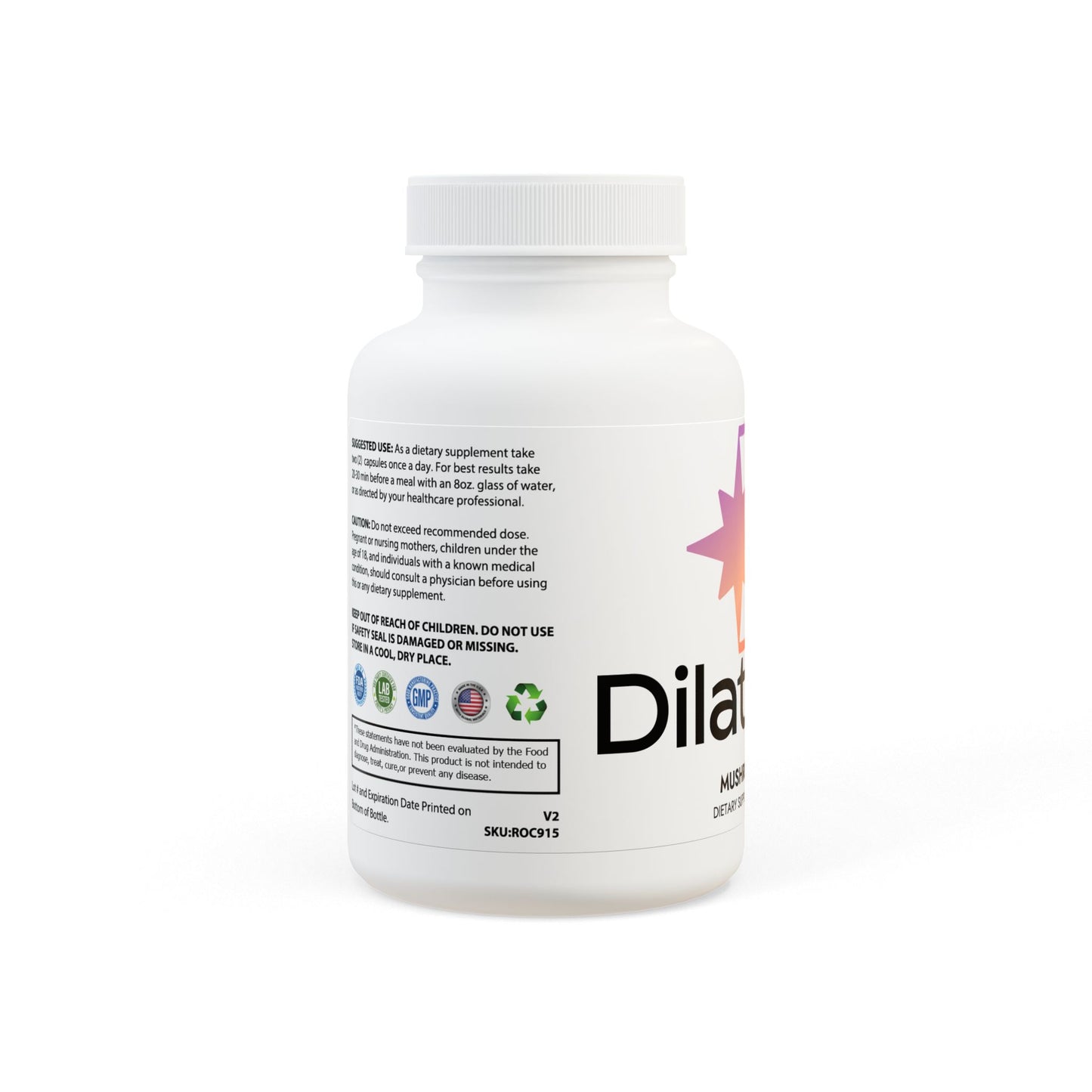 Dilatancy Mushroom Blend Supplement (60 Capsules)
