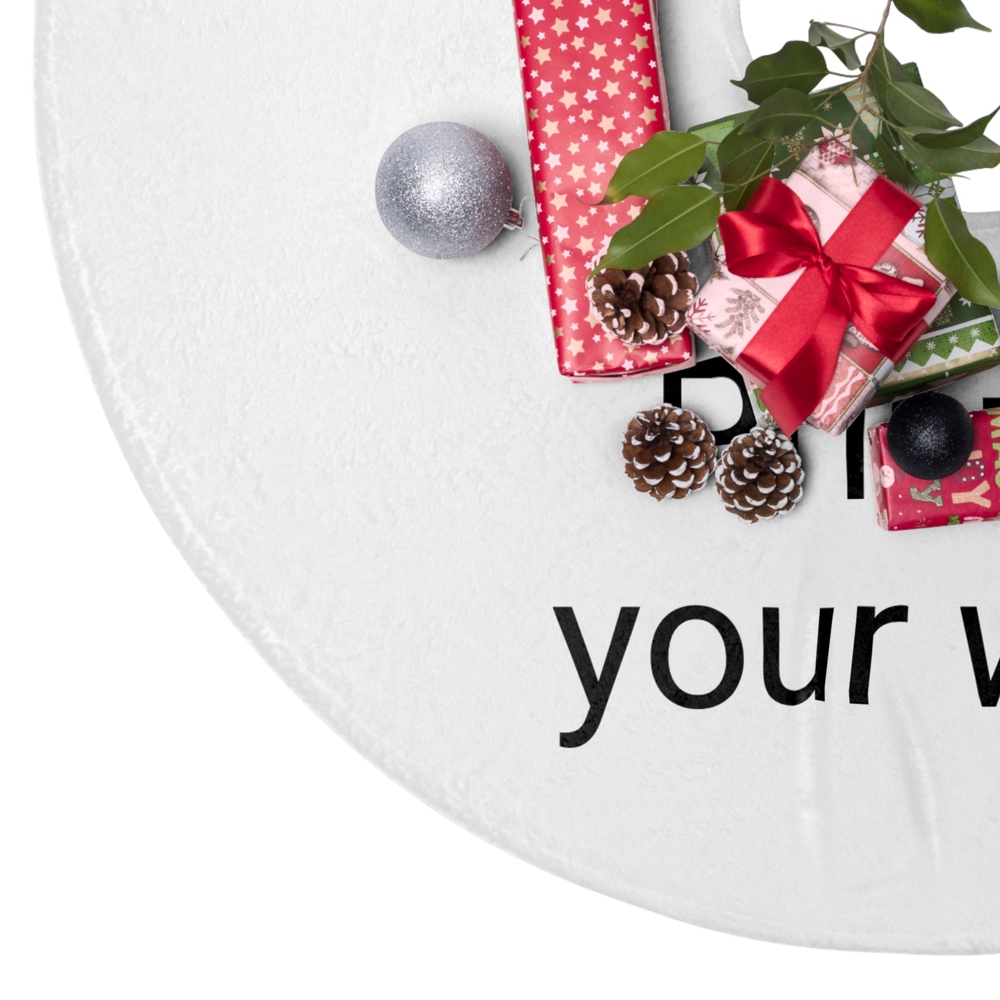 Customizable Christmas Tree Skirt, Personalized Holiday Decor, Unique Gift, Festive Seasonal Home Accent, DIY Christmas Decoration, Holiday