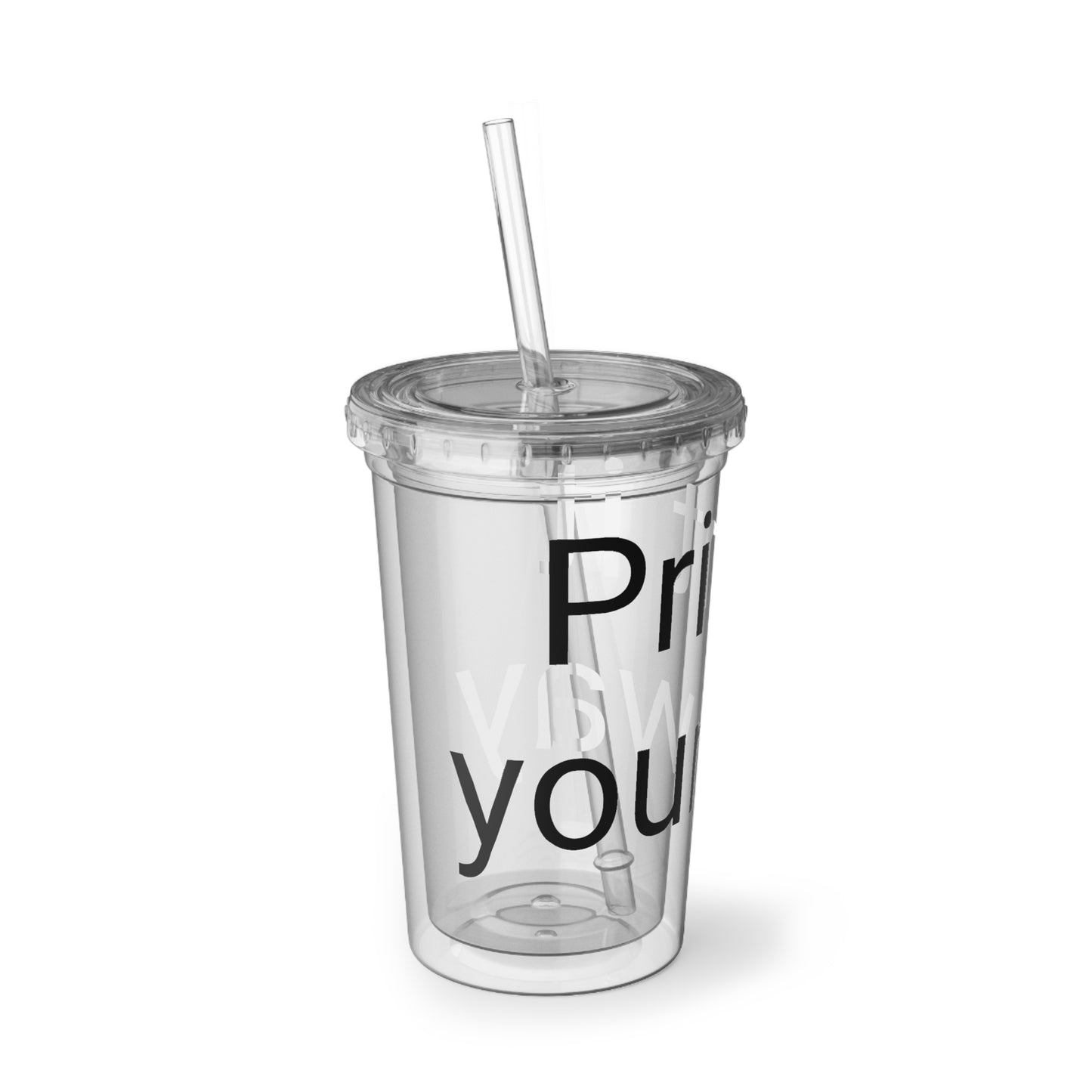 Trendy Acrylic Cup, Reusable Drink Tumbler, Motivational Travel Mug, Personalized Gift, Eco-Friendly Beverage Container