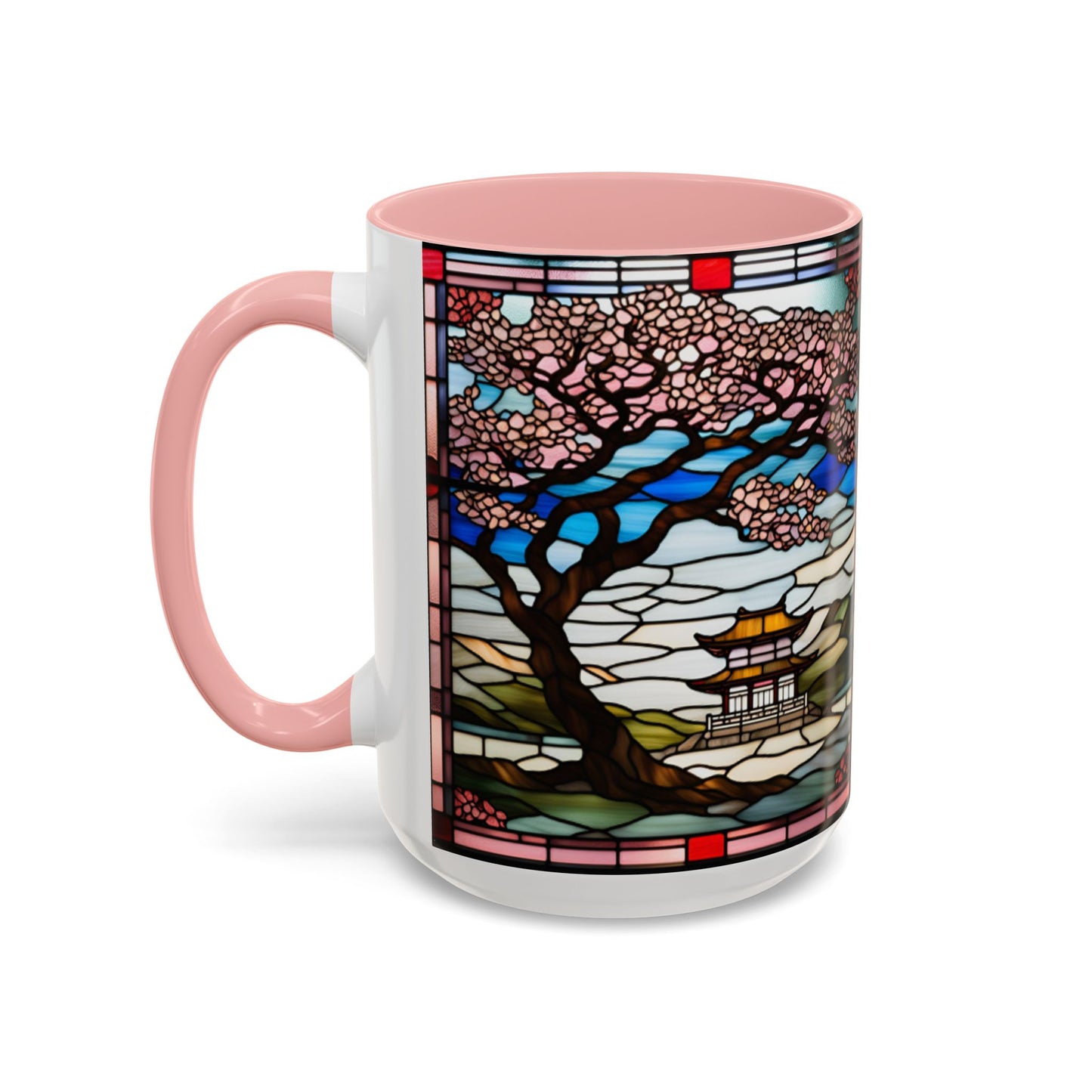 Cherry Blossom Accent Coffee Mug, Aesthetic Floral Mug, Tea Lover Gift, Spring Decor, Unique Housewarming, Ceramic Cup