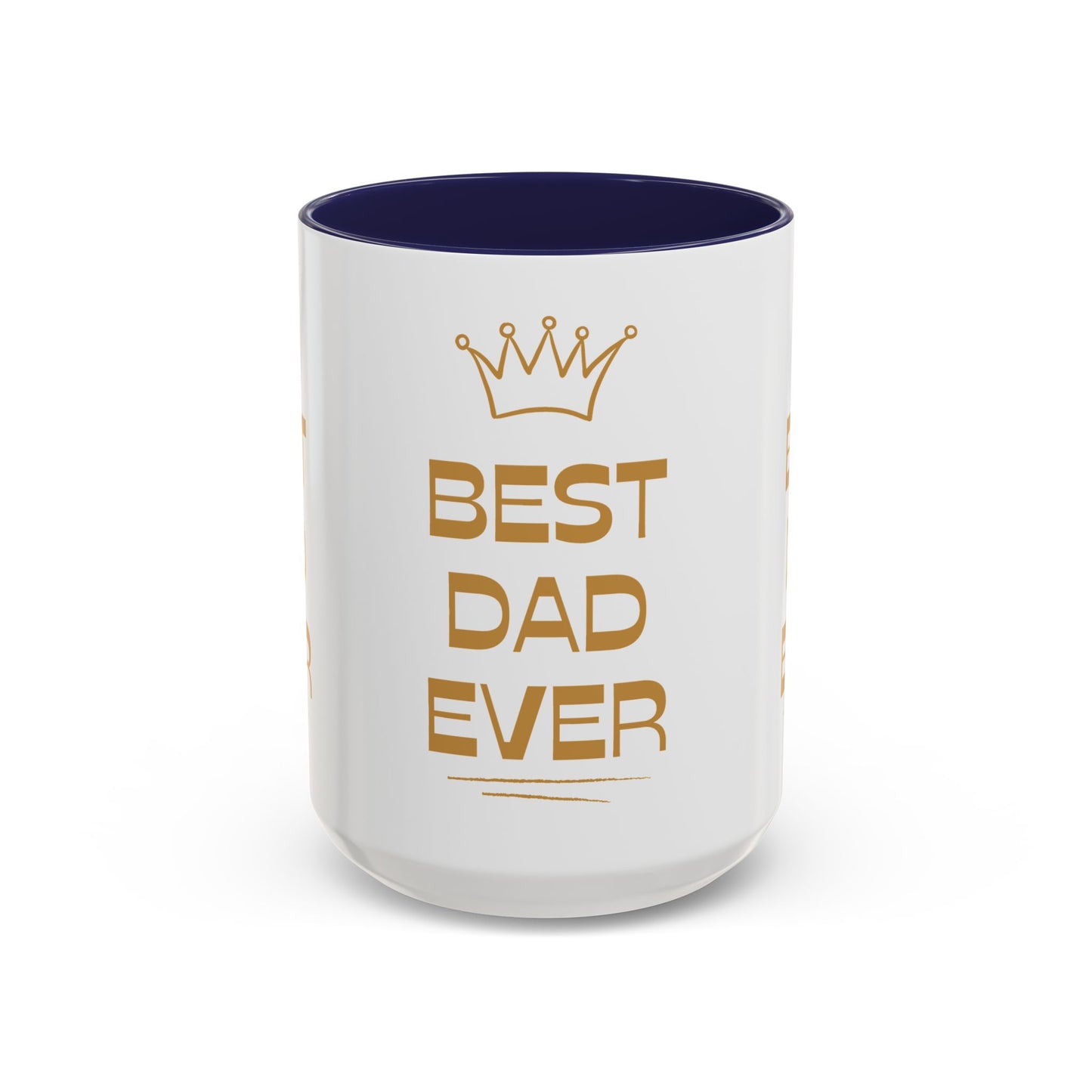 Best Dad Ever Accent Coffee Mug - Perfect Gift for Father's Day, Birthday, Dad's Appreciation, Coffee Lover, Personalized Mug