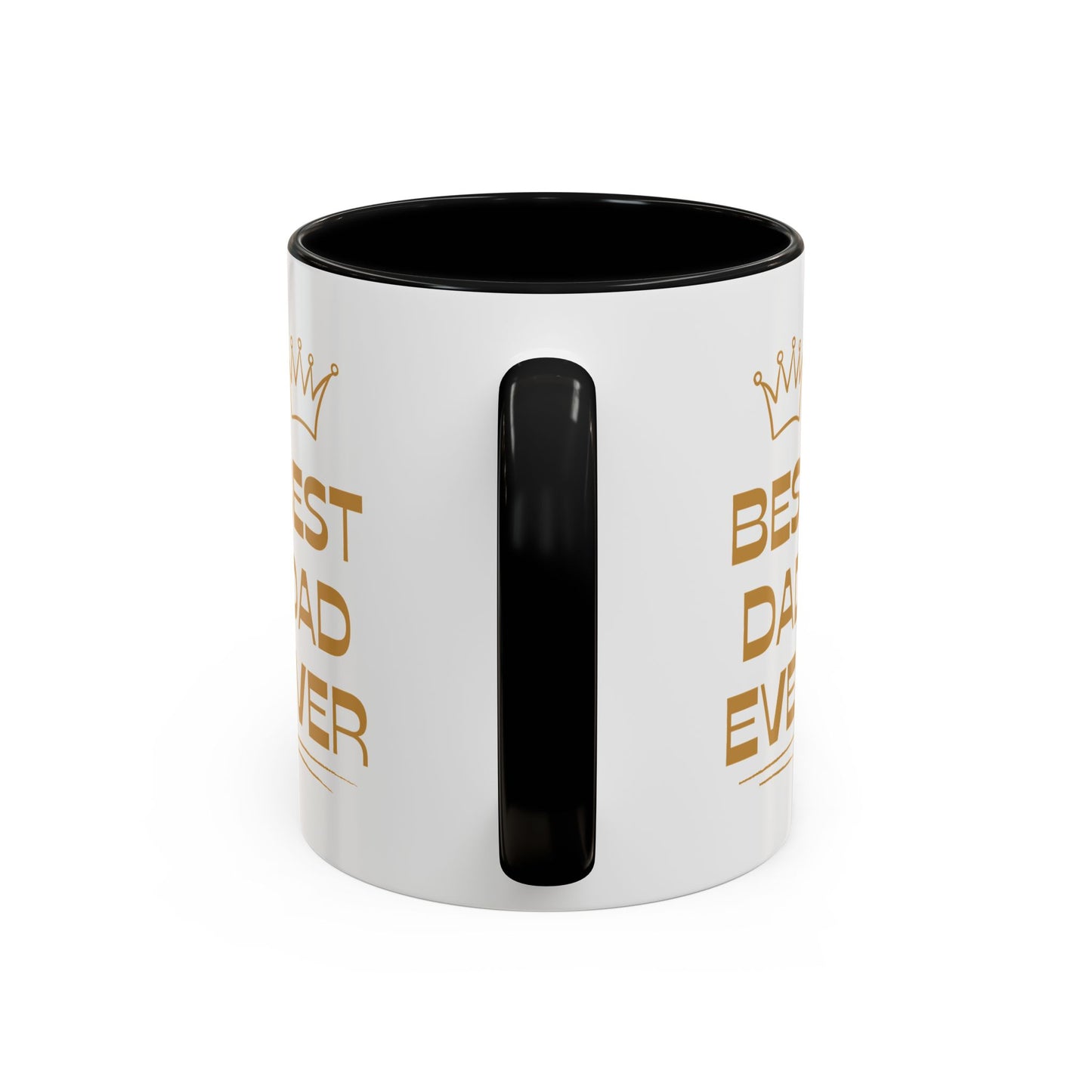 Best Dad Ever Accent Coffee Mug - Perfect Gift for Father's Day, Birthday, Dad's Appreciation, Coffee Lover, Personalized Mug