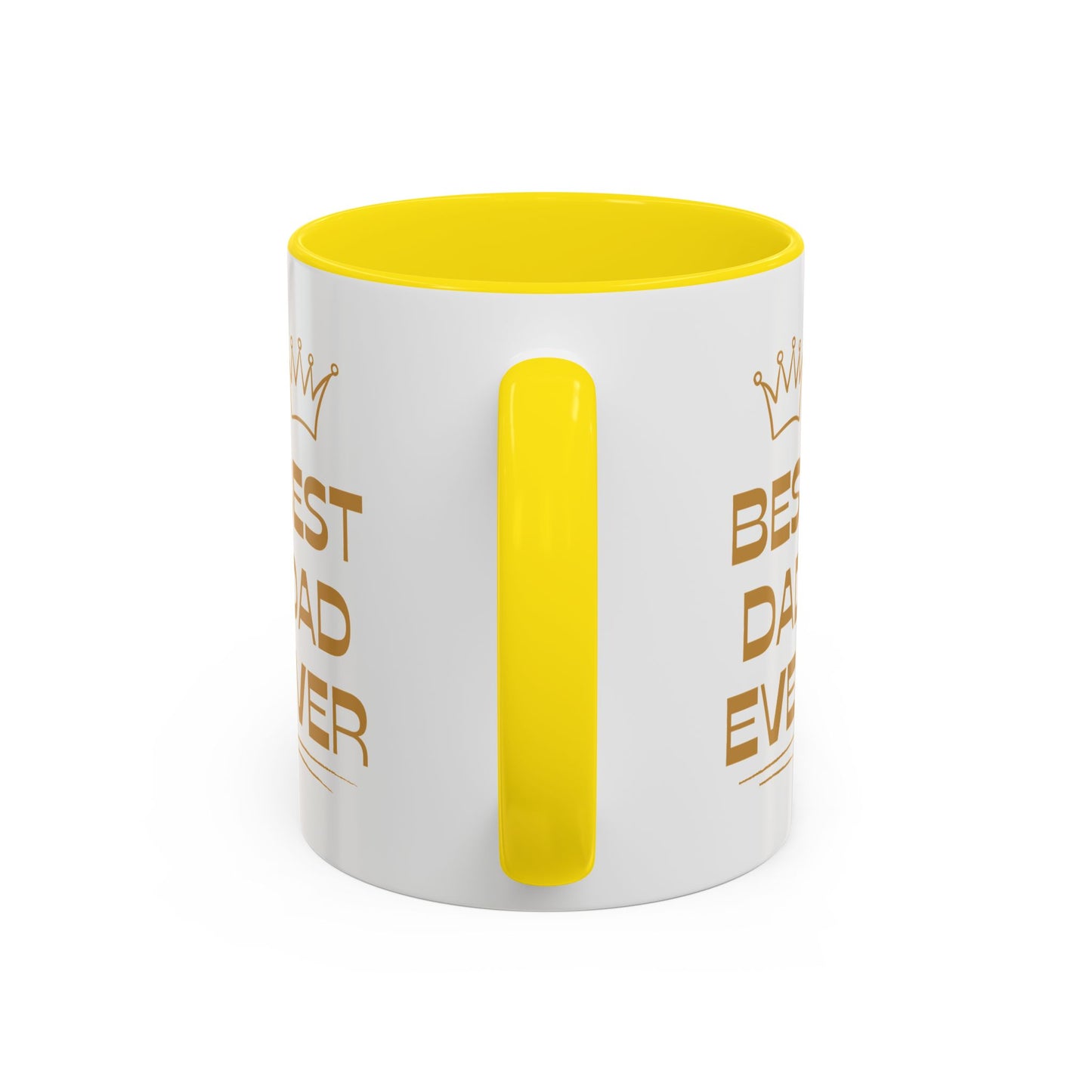 Best Dad Ever Accent Coffee Mug - Perfect Gift for Father's Day, Birthday, Dad's Appreciation, Coffee Lover, Personalized Mug
