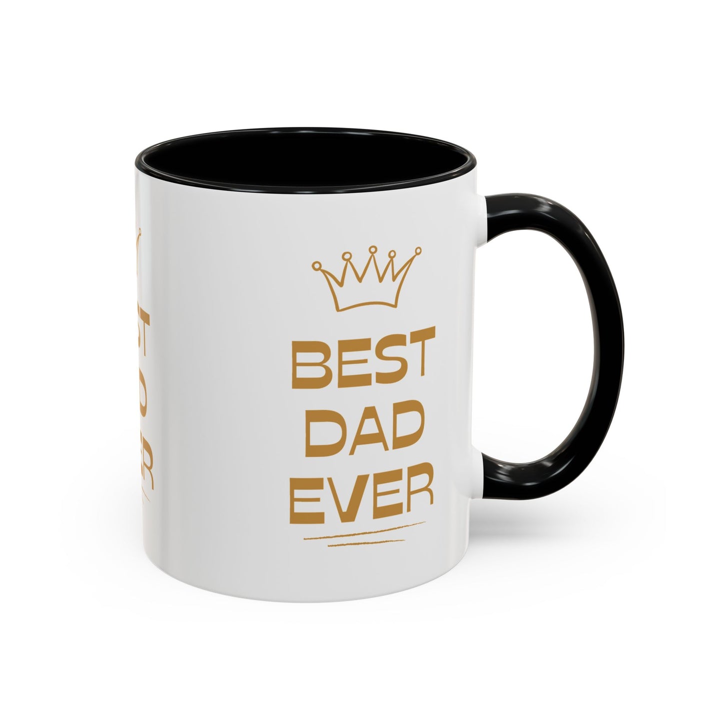 Best Dad Ever Accent Coffee Mug - Perfect Gift for Father's Day, Birthday, Dad's Appreciation, Coffee Lover, Personalized Mug