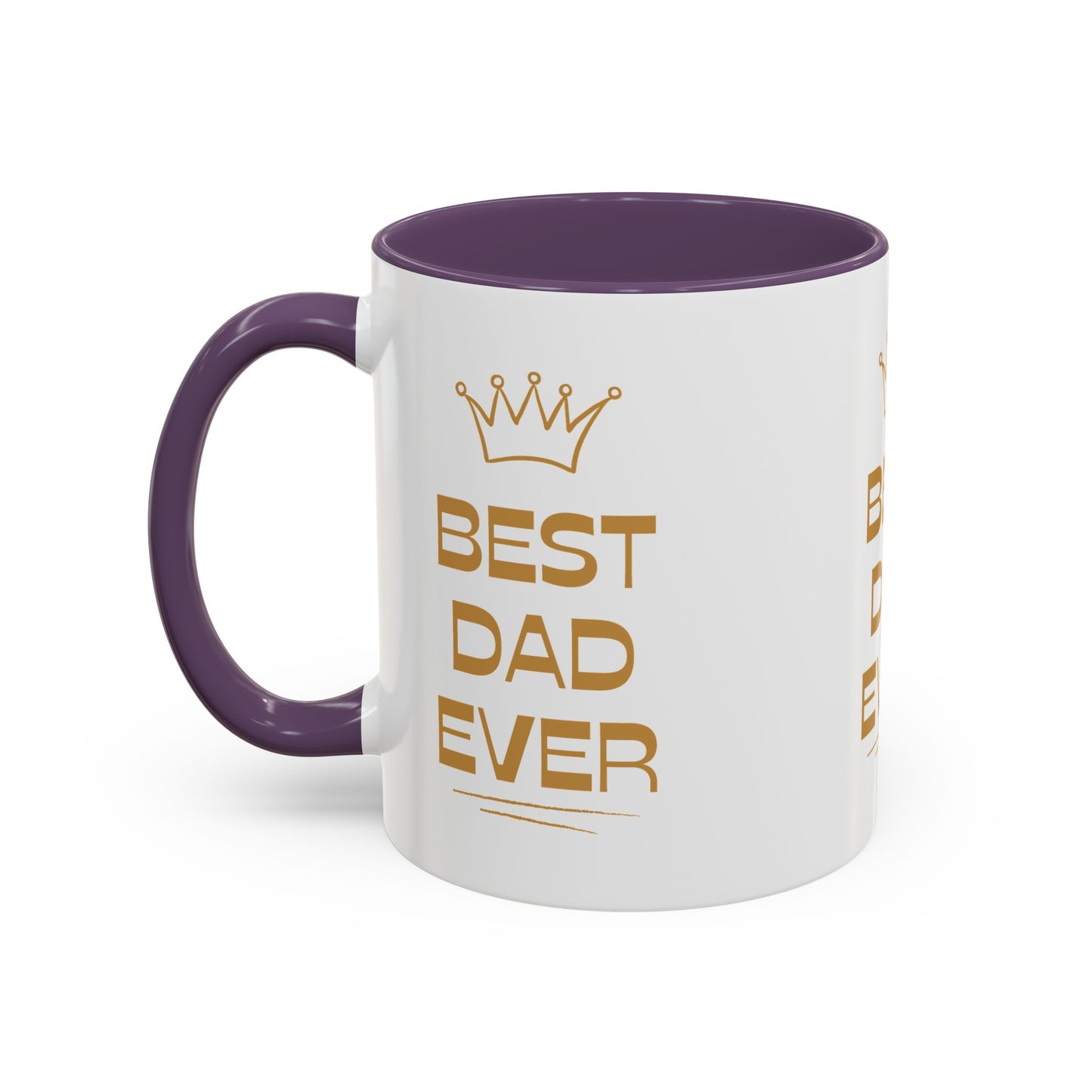 Best Dad Ever Accent Coffee Mug - Perfect Gift for Father's Day, Birthday, Dad's Appreciation, Coffee Lover, Personalized Mug