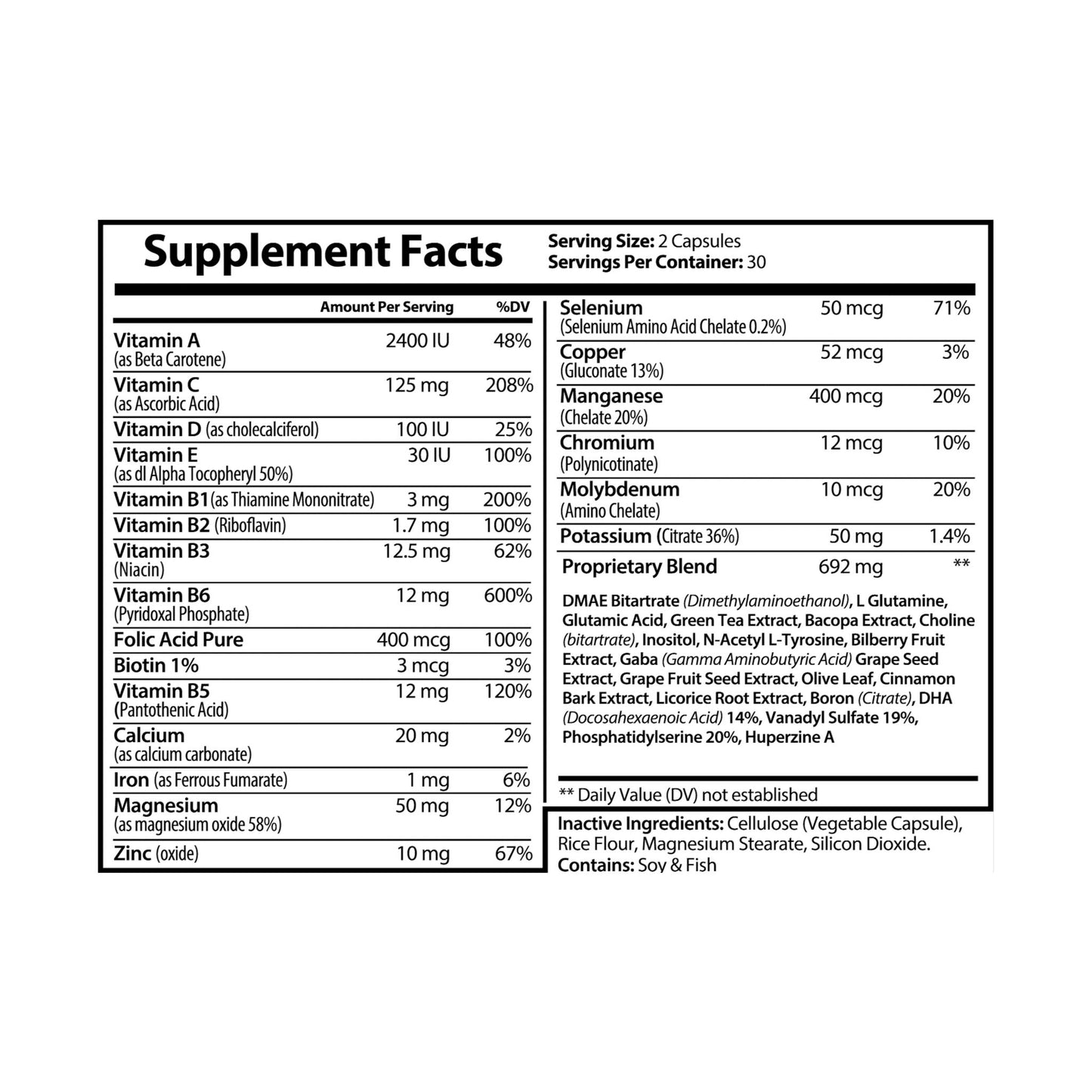 Dilatancy Brain Support Complex Supplement (60 Capsules)