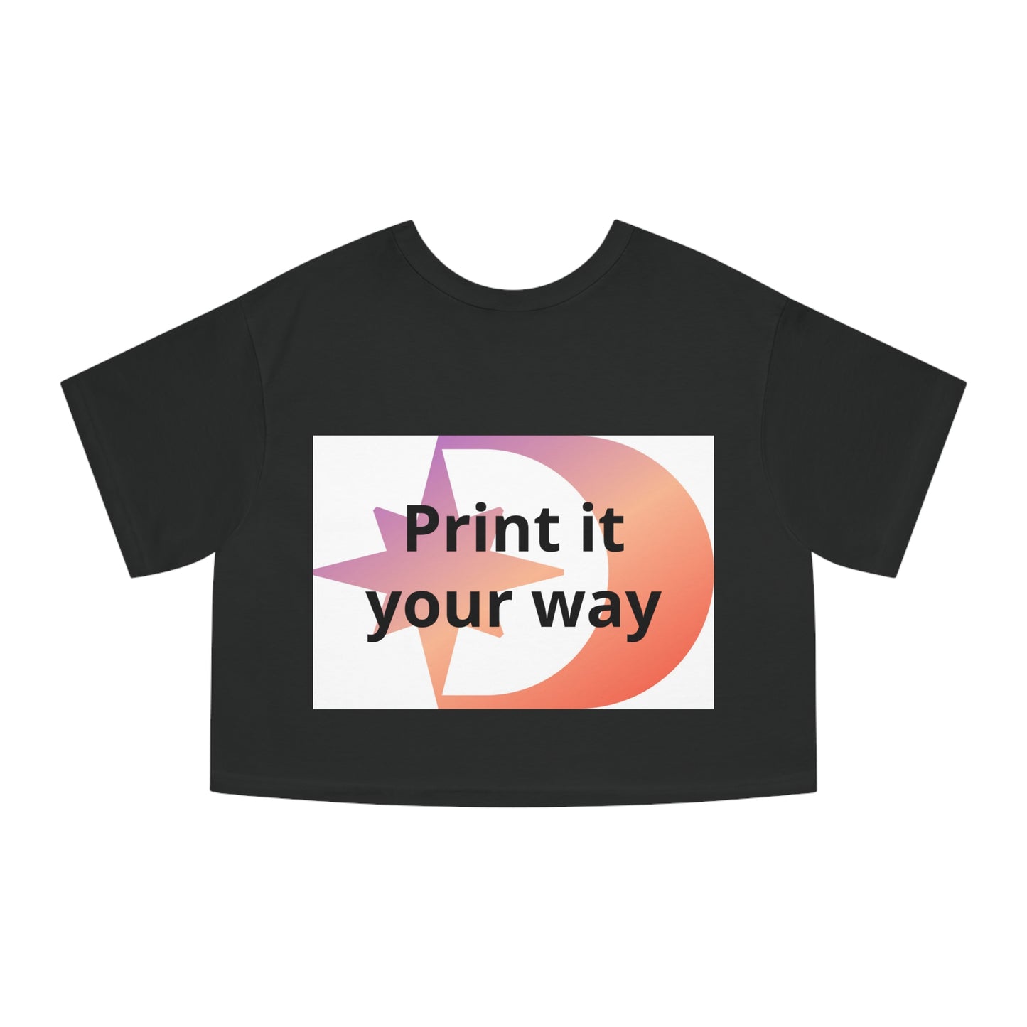 Champion Cropped Graphic Tee Customizable Design