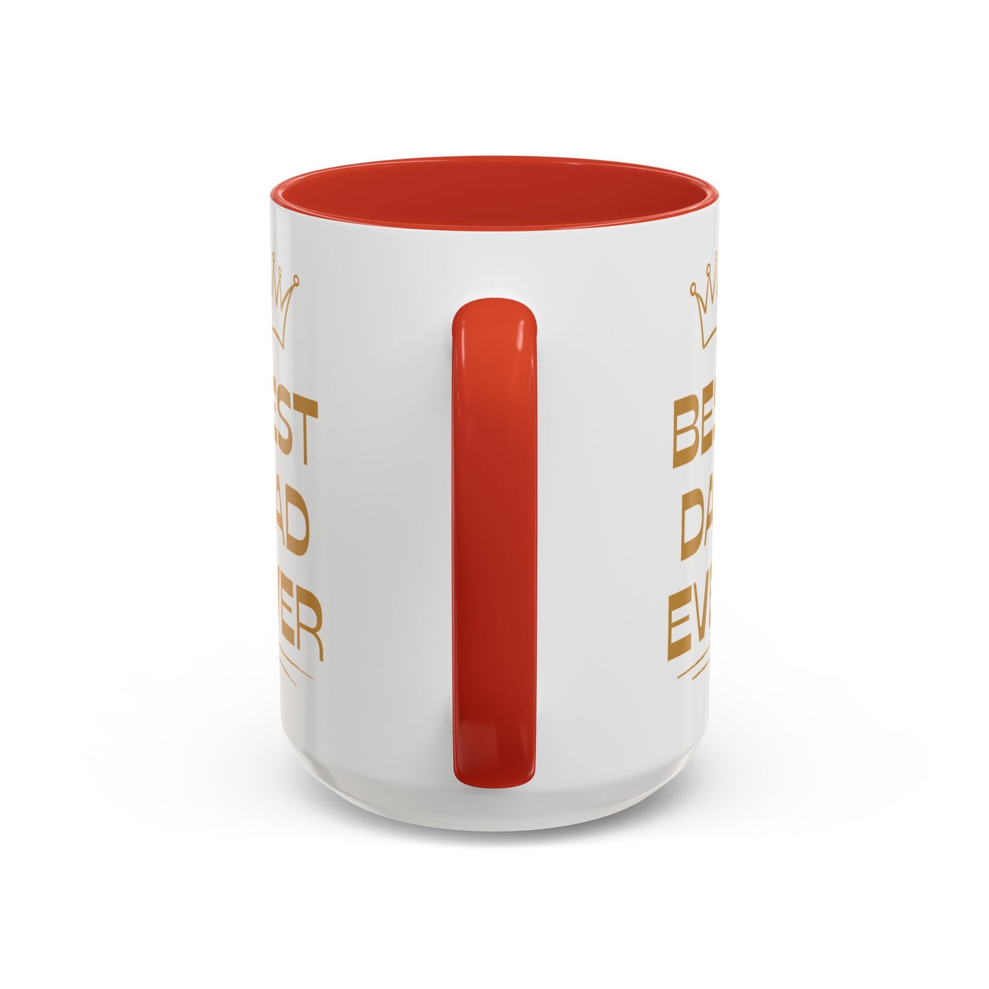 Best Dad Ever Accent Coffee Mug - Perfect Gift for Father's Day, Birthday, Dad's Appreciation, Coffee Lover, Personalized Mug