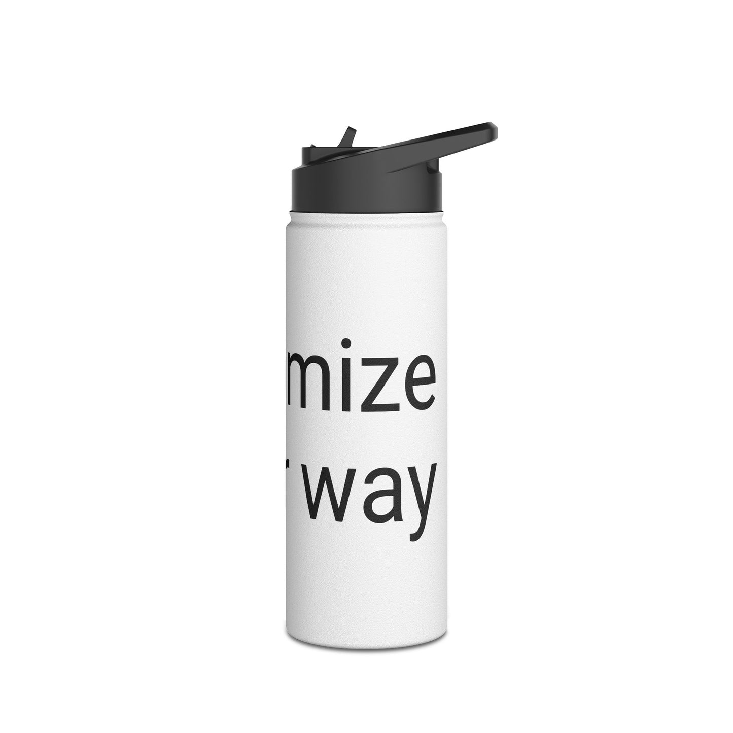 Custom Stainless Steel Water Bottle - Motivational Drinkware for Outdoors, Gym, School, Travel, Fitness - Ideal Gift for Active Lifestyles