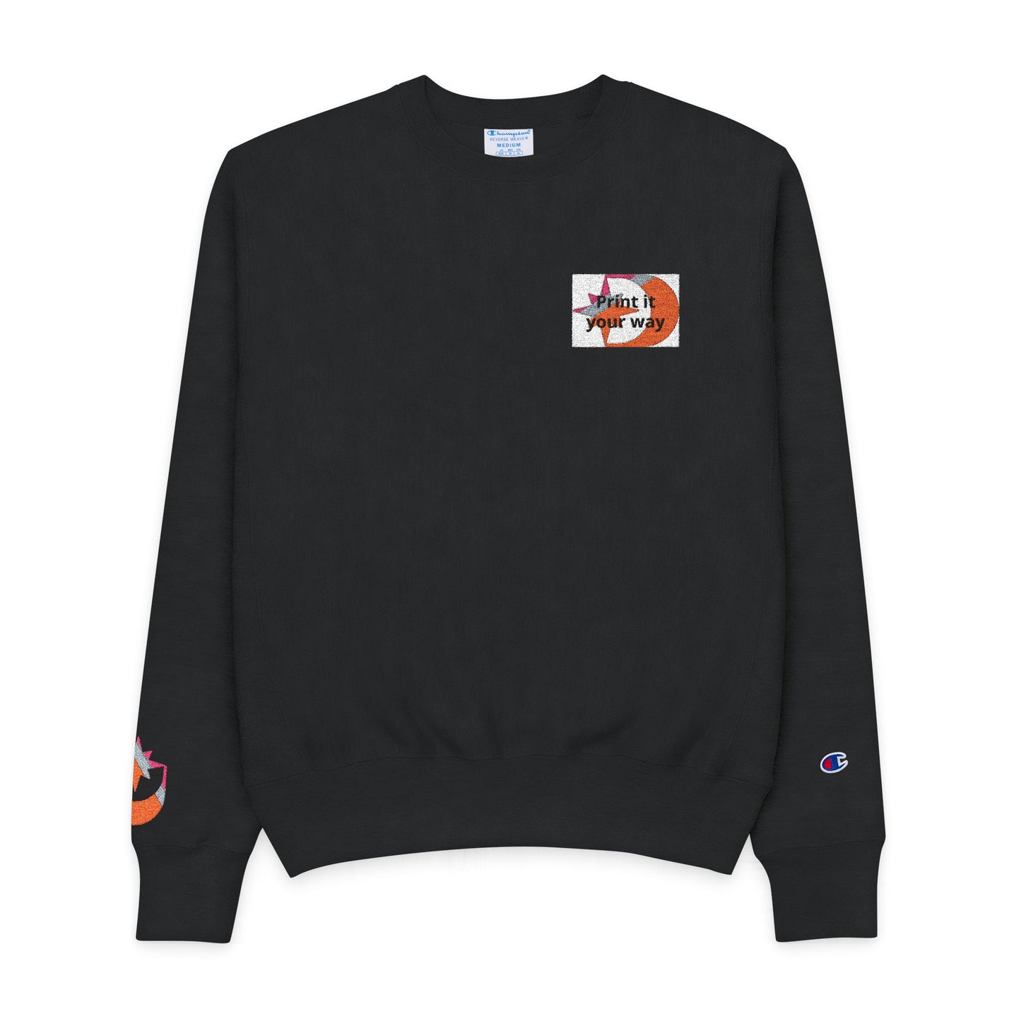 Champion Crewneck Sweatshirt Customizable Basketball Patch