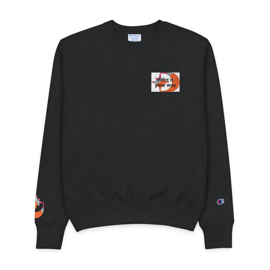 Champion Crewneck Sweatshirt Customizable Basketball Patch