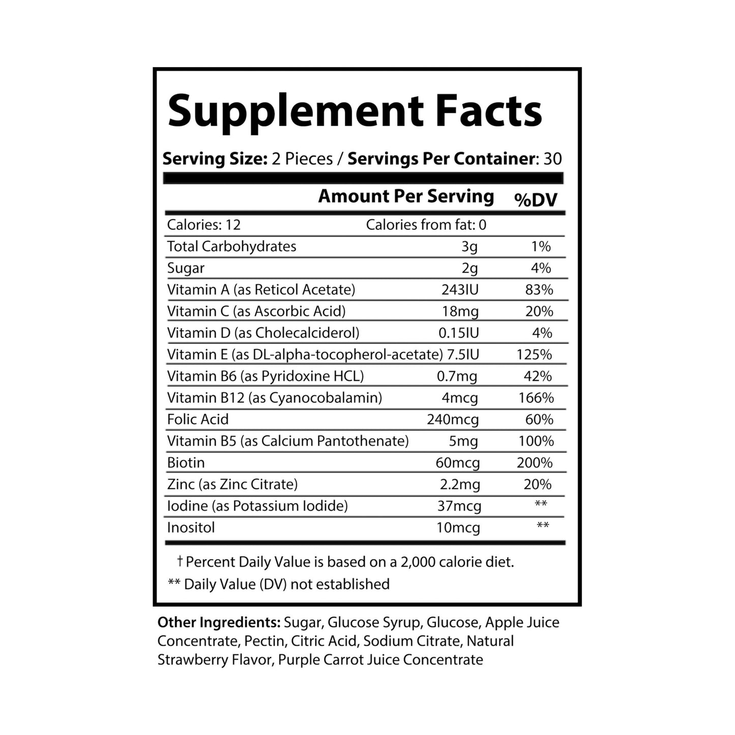Dilatancy Multivitamin Gummies for Adults (60 Gummies)