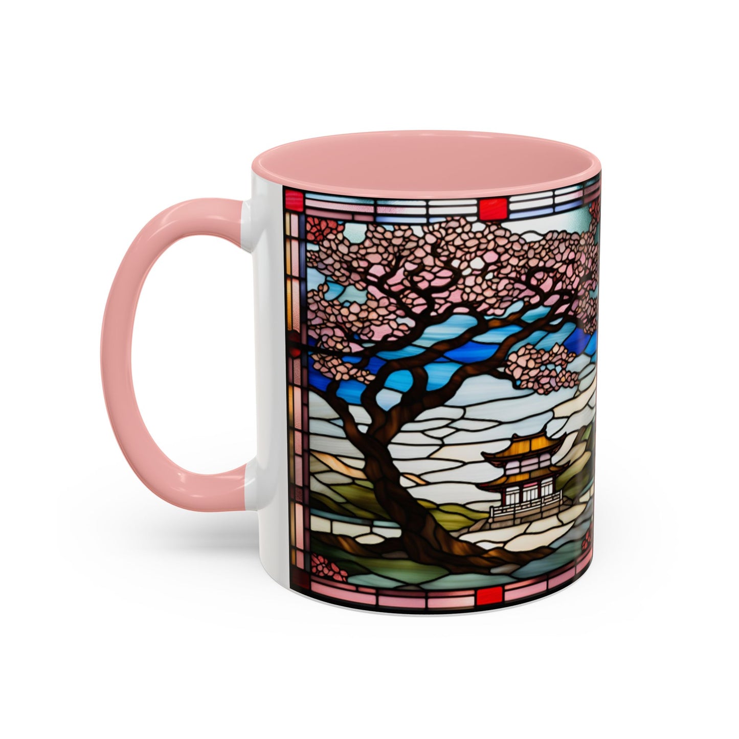 Cherry Blossom Accent Coffee Mug, Aesthetic Floral Mug, Tea Lover Gift, Spring Decor, Unique Housewarming, Ceramic Cup