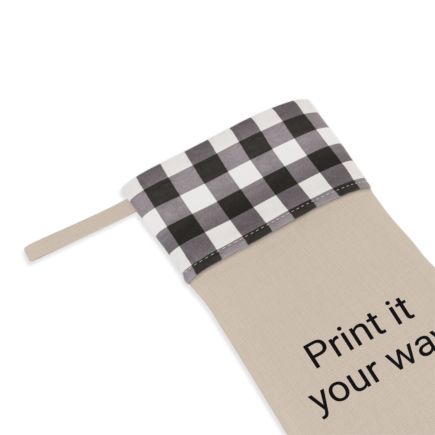 Customizable Christmas Stocking, Personalized Holiday Décor, Festive Gift Bag, Rustic Red Plaid Design, Unique Family Keepsake