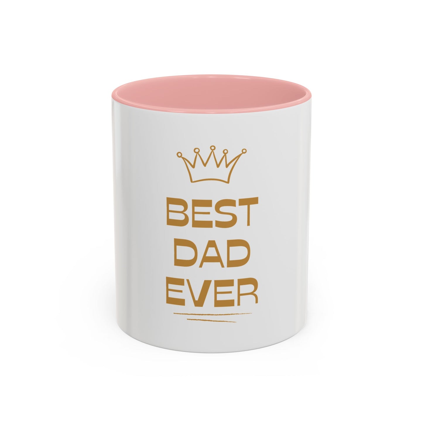 Best Dad Ever Accent Coffee Mug - Perfect Gift for Father's Day, Birthday, Dad's Appreciation, Coffee Lover, Personalized Mug