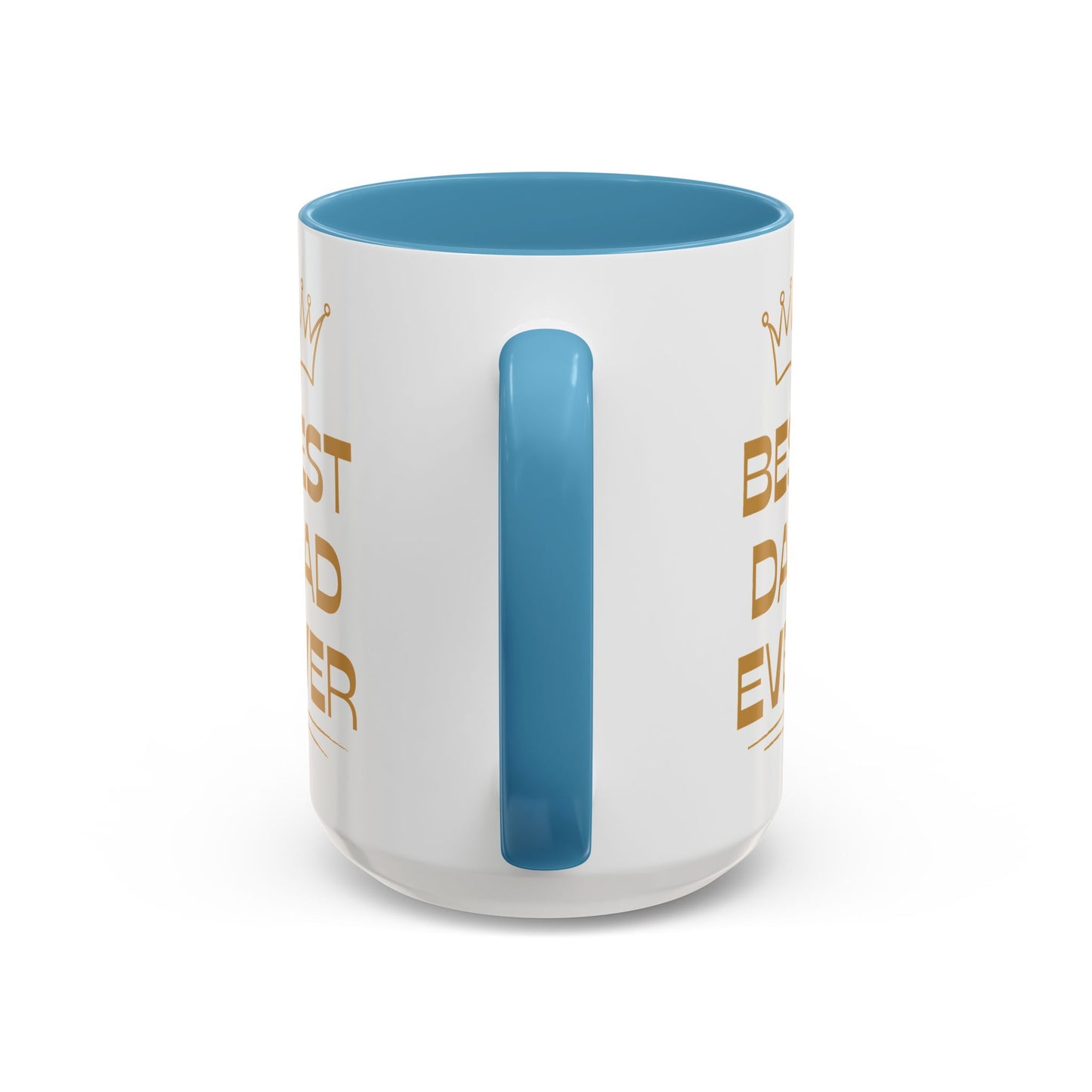 Best Dad Ever Accent Coffee Mug - Perfect Gift for Father's Day, Birthday, Dad's Appreciation, Coffee Lover, Personalized Mug