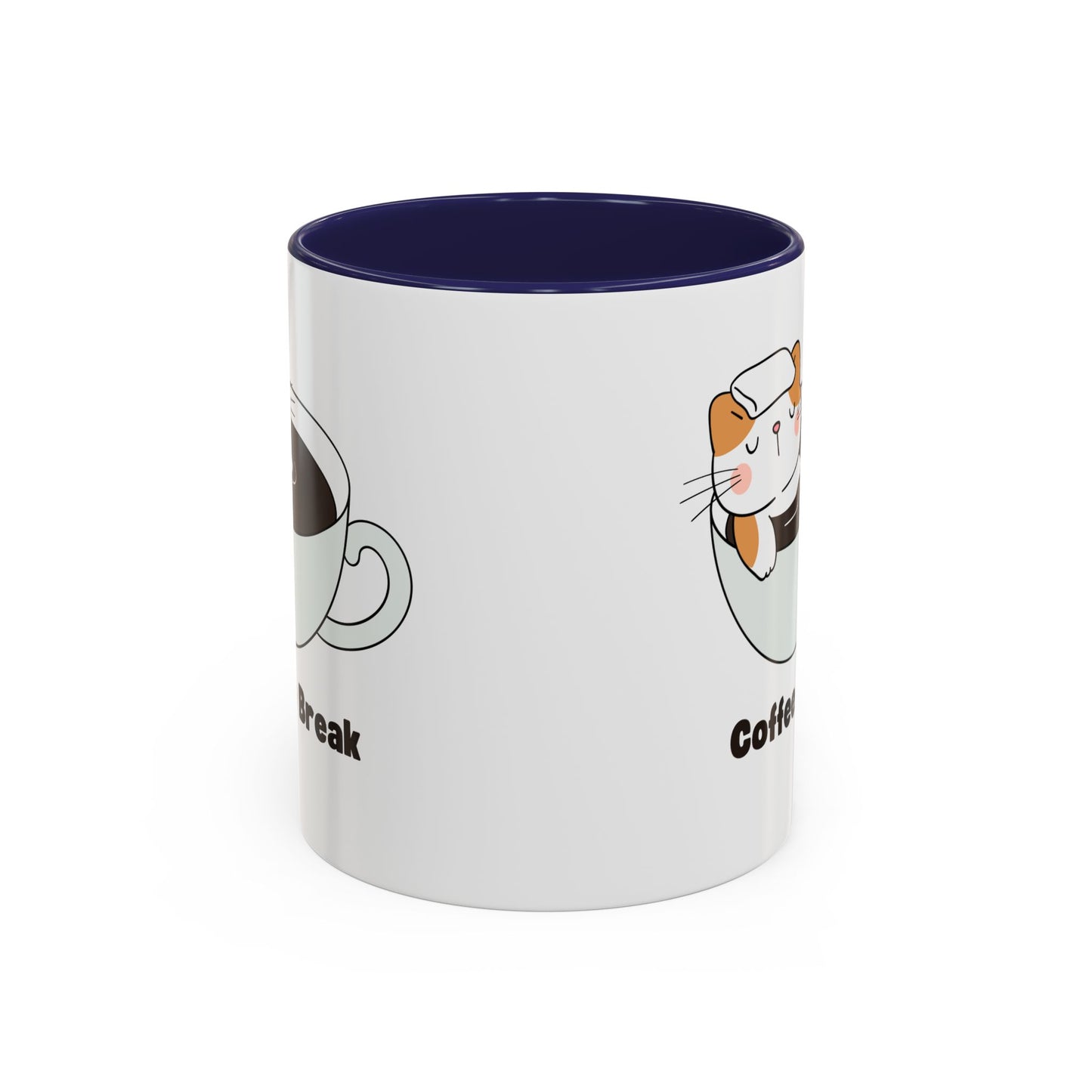 Onsen Neko Coffee Mug, 11oz - Ceramic Tea Cup with Japanese Cat Design, Cute Cat Lover Gift, Porcelain Cat Mug, Kitty Coffee Cup, Kawaii