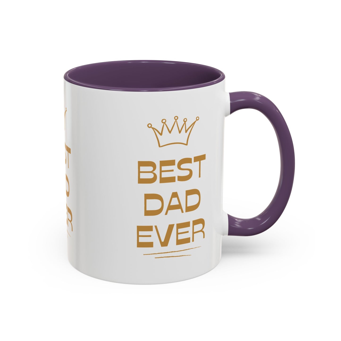 Best Dad Ever Accent Coffee Mug - Perfect Gift for Father's Day, Birthday, Dad's Appreciation, Coffee Lover, Personalized Mug