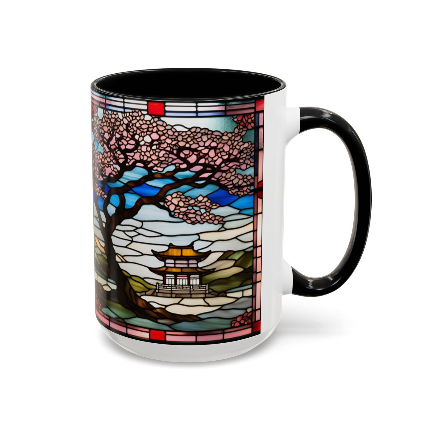 Cherry Blossom Accent Coffee Mug, Aesthetic Floral Mug, Tea Lover Gift, Spring Decor, Unique Housewarming, Ceramic Cup