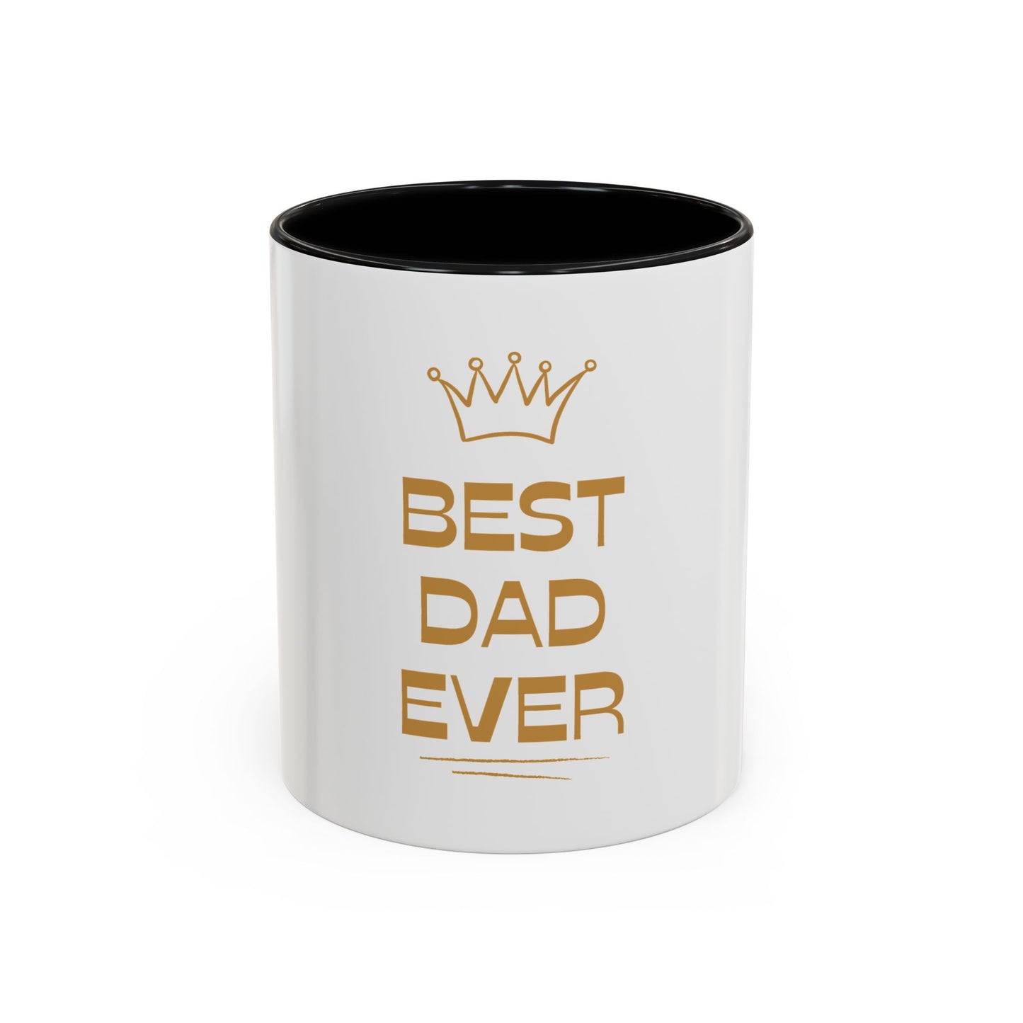 Best Dad Ever Accent Coffee Mug - Perfect Gift for Father's Day, Birthday, Dad's Appreciation, Coffee Lover, Personalized Mug