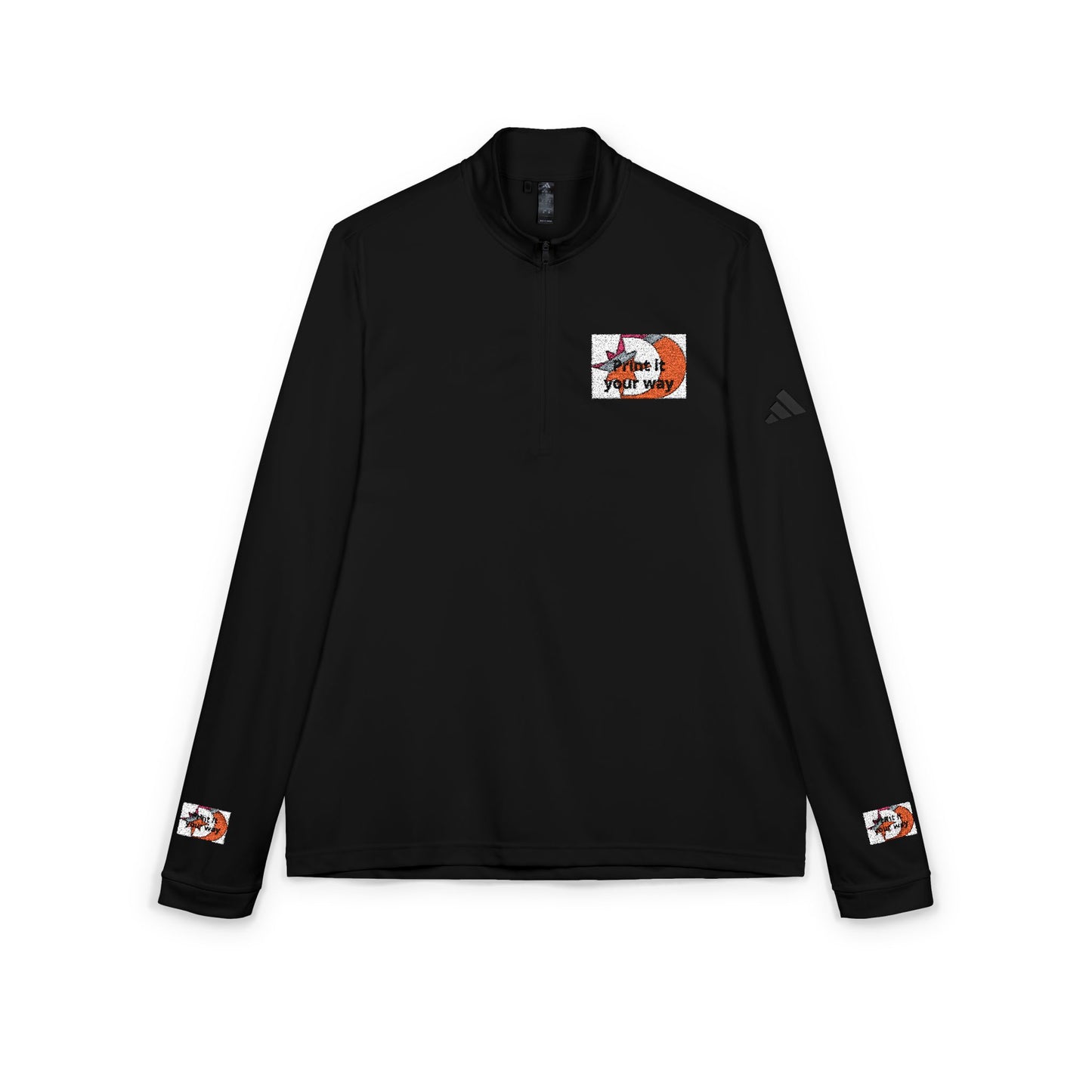 Adidas Embroidered Customizable  Quarter-Zip Pullover