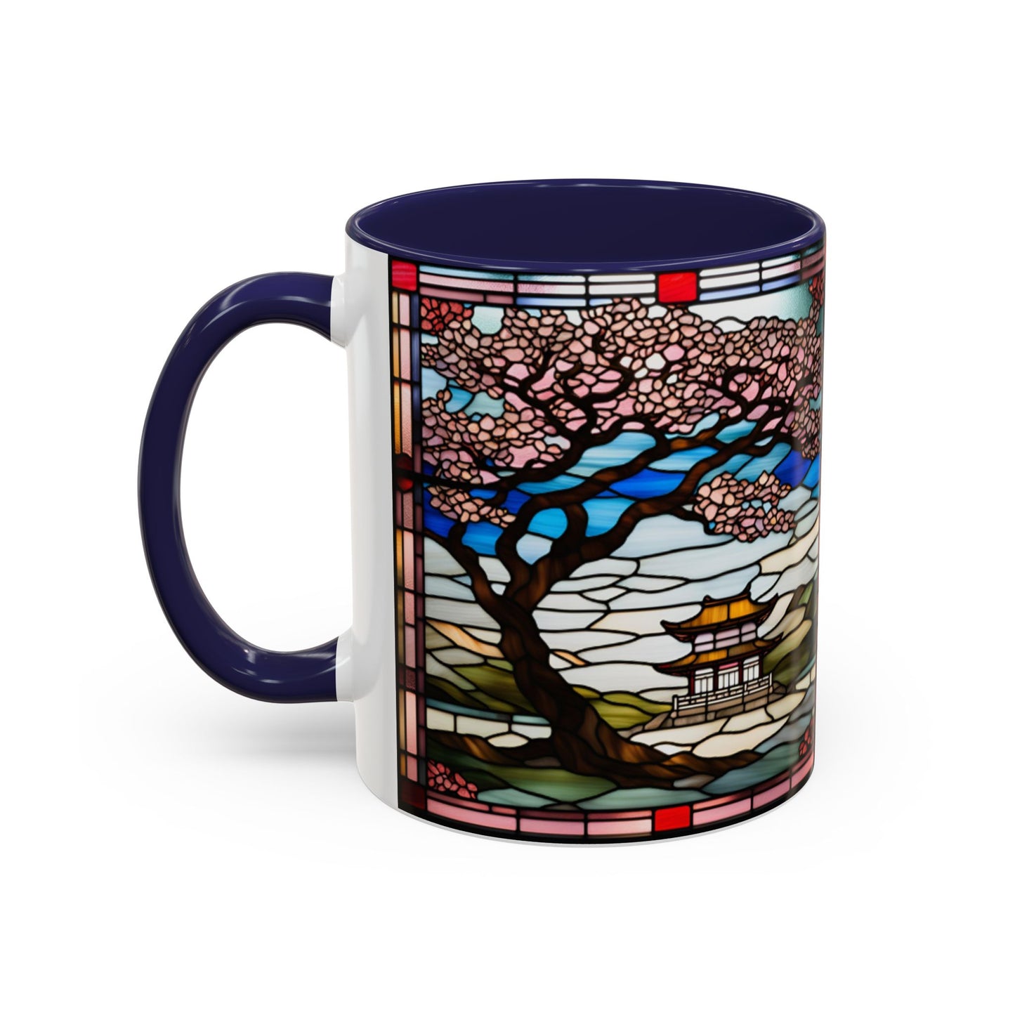 Cherry Blossom Accent Coffee Mug, Aesthetic Floral Mug, Tea Lover Gift, Spring Decor, Unique Housewarming, Ceramic Cup