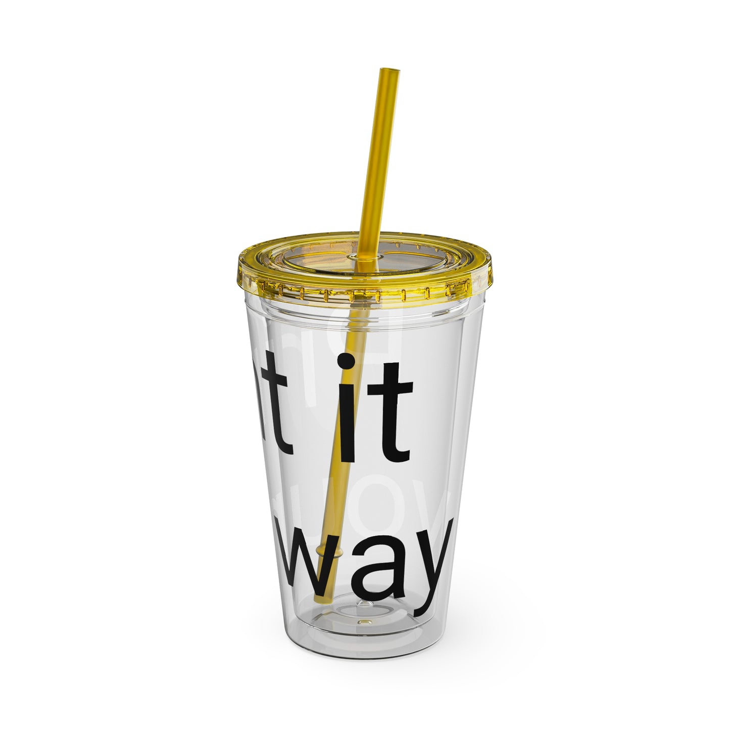Sunsplash Tumbler with Straw | Motivational Travel Mug for Coffee Lovers, Reusable Drink Container, Eco-Friendly Gift, Summer Vibes